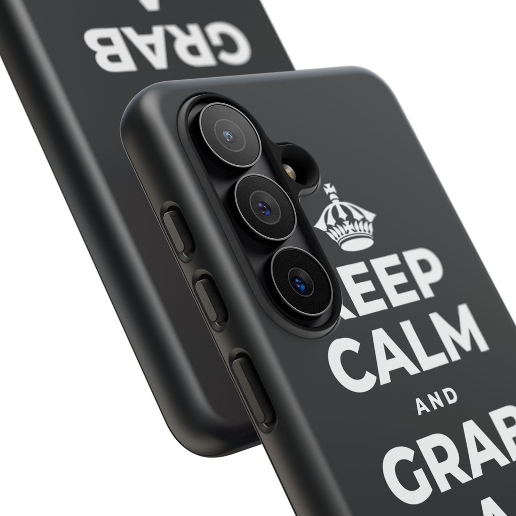 KEEP CALM AND GRAB A WARM DRINK Phone Case (Dark)