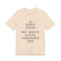 KEEP CALM A NĀ ʻANUʻU LIʻILIʻI, MAKAHIKI NUI T-Shirt (Soft Cream–Heather Mauve)