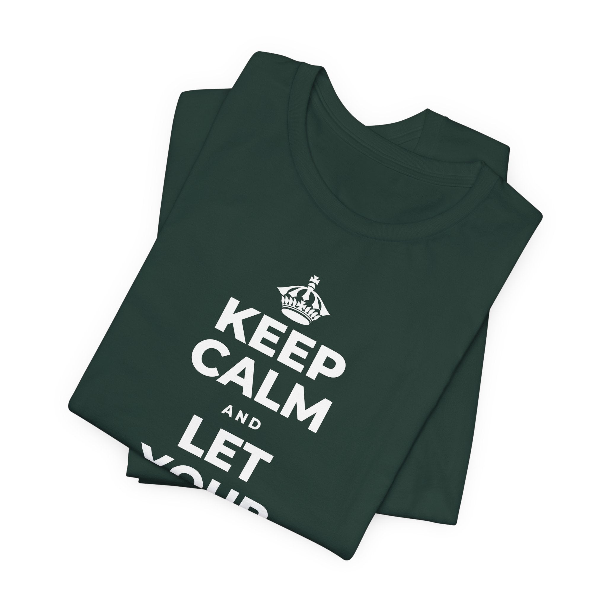 KEEP CALM AND LET YOUR FEELINGS MAKE SENSE T-Shirt (White–Asphalt)