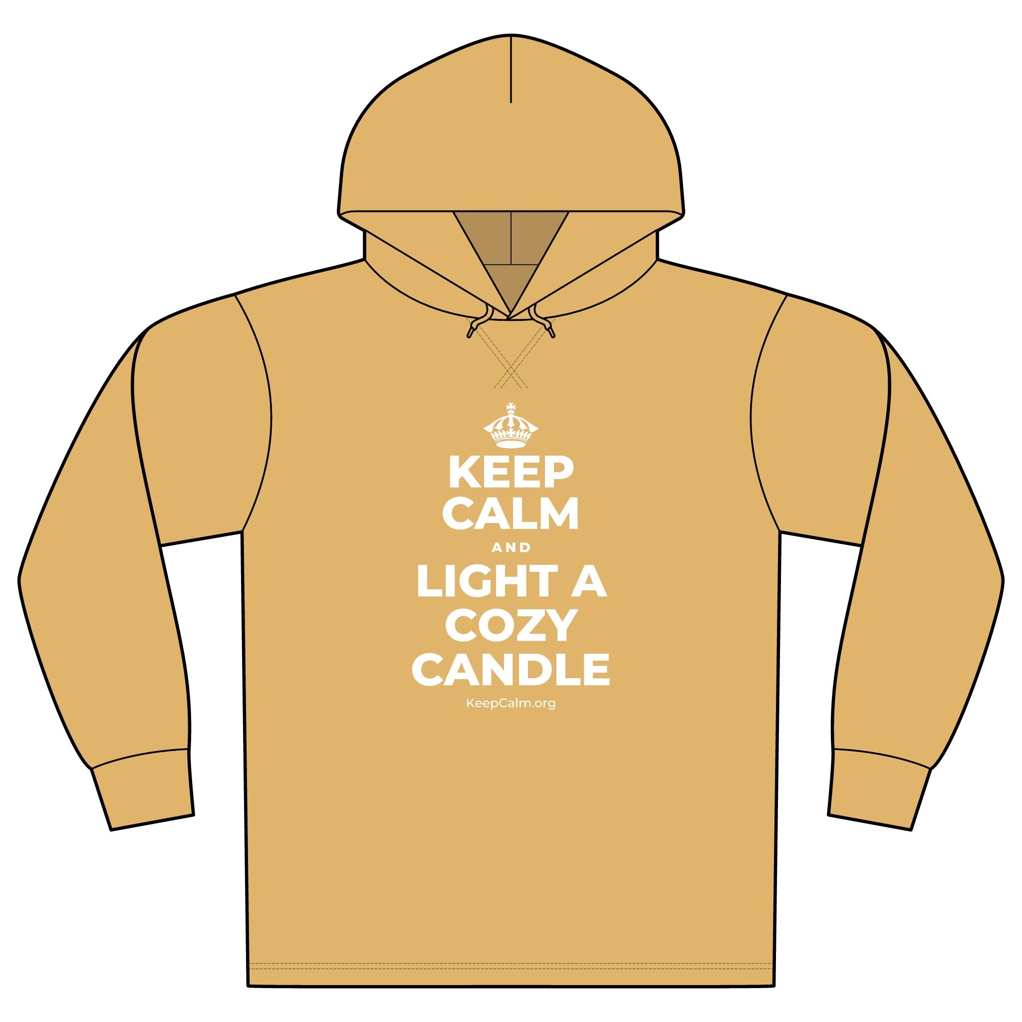 KEEP CALM AND LIGHT A COZY CANDLE Organic Hoodie Tee
