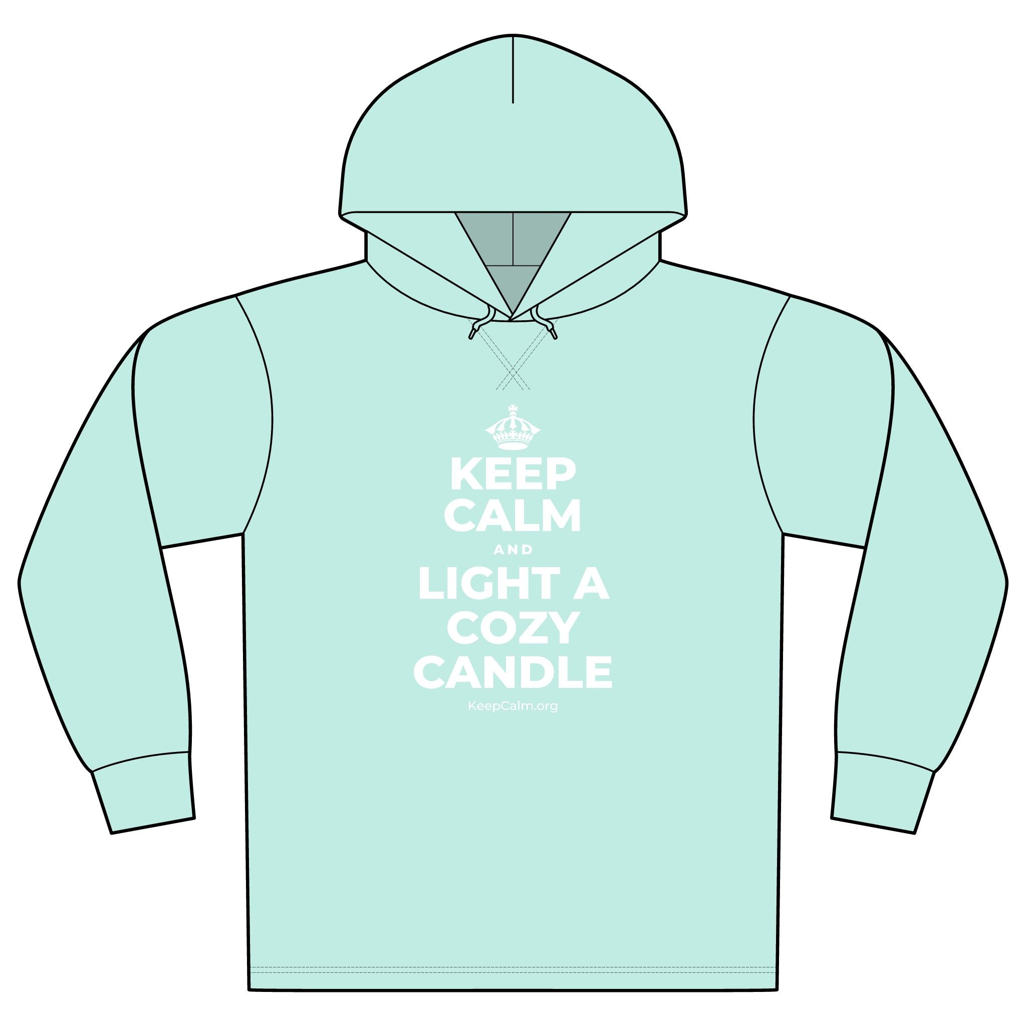 KEEP CALM AND LIGHT A COZY CANDLE Organic Hoodie Tee