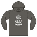 KEEP CALM AND LIGHT A COZY CANDLE Organic Hoodie Tee
