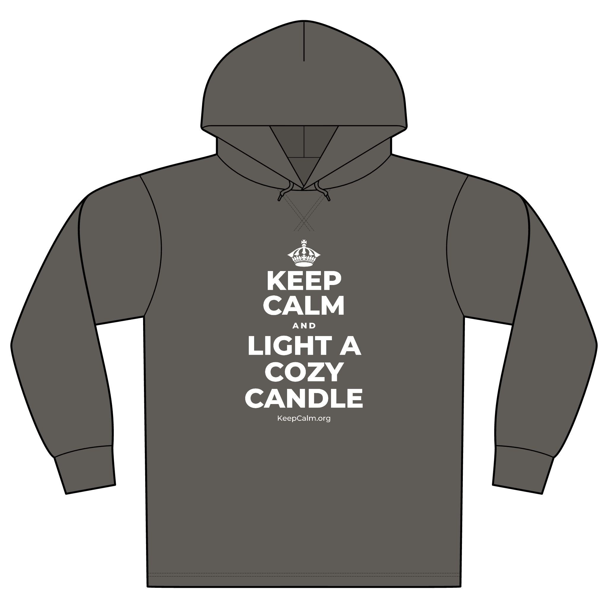 KEEP CALM AND LIGHT A COZY CANDLE Organic Hoodie Tee
