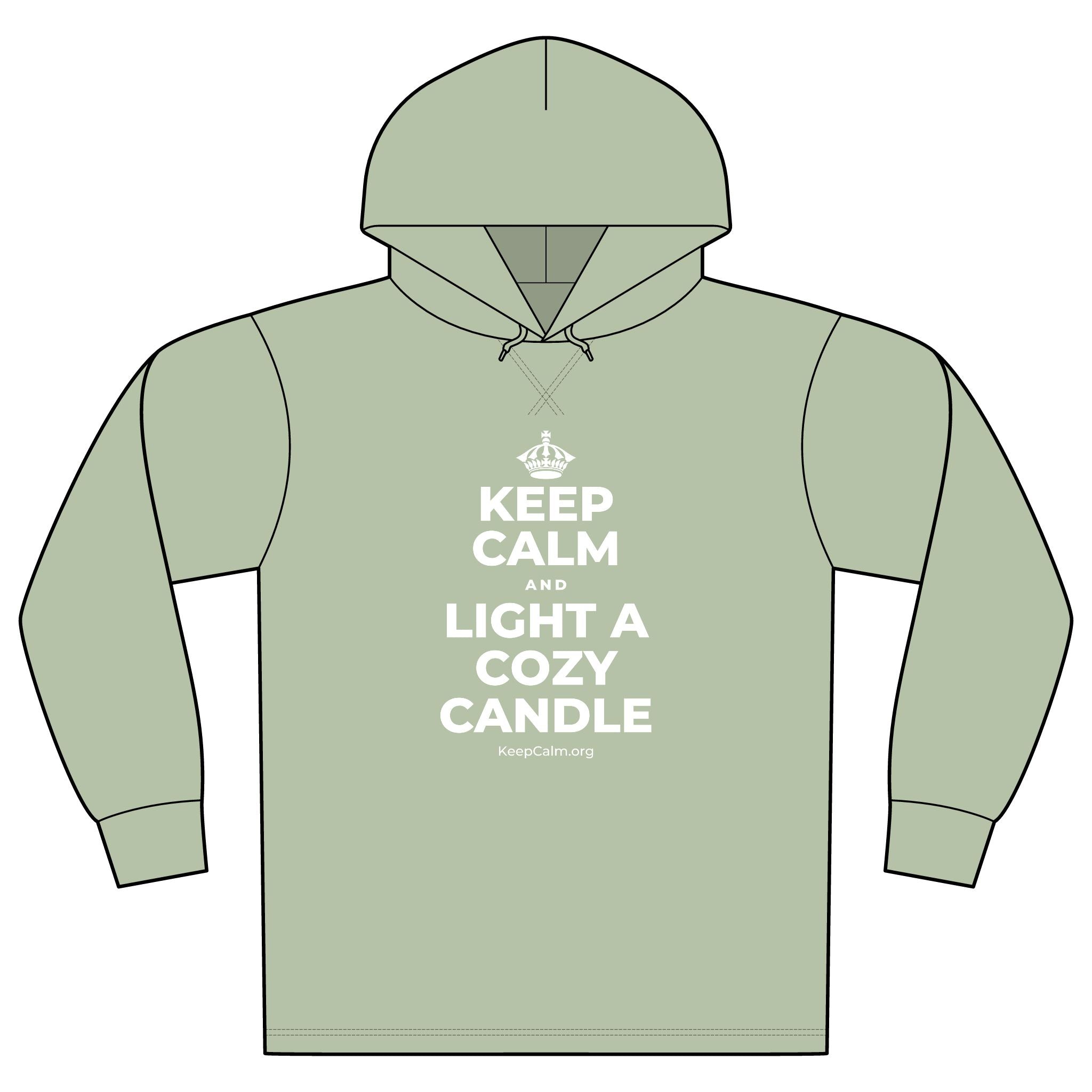KEEP CALM AND LIGHT A COZY CANDLE Organic Hoodie Tee