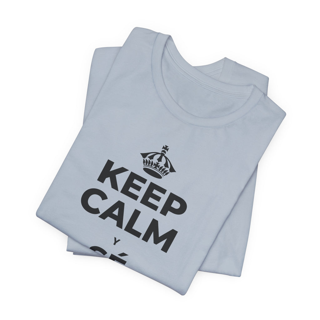 KEEP CALM Y SÉ SUAVE CONTIGO T-Shirt (White–Asphalt)