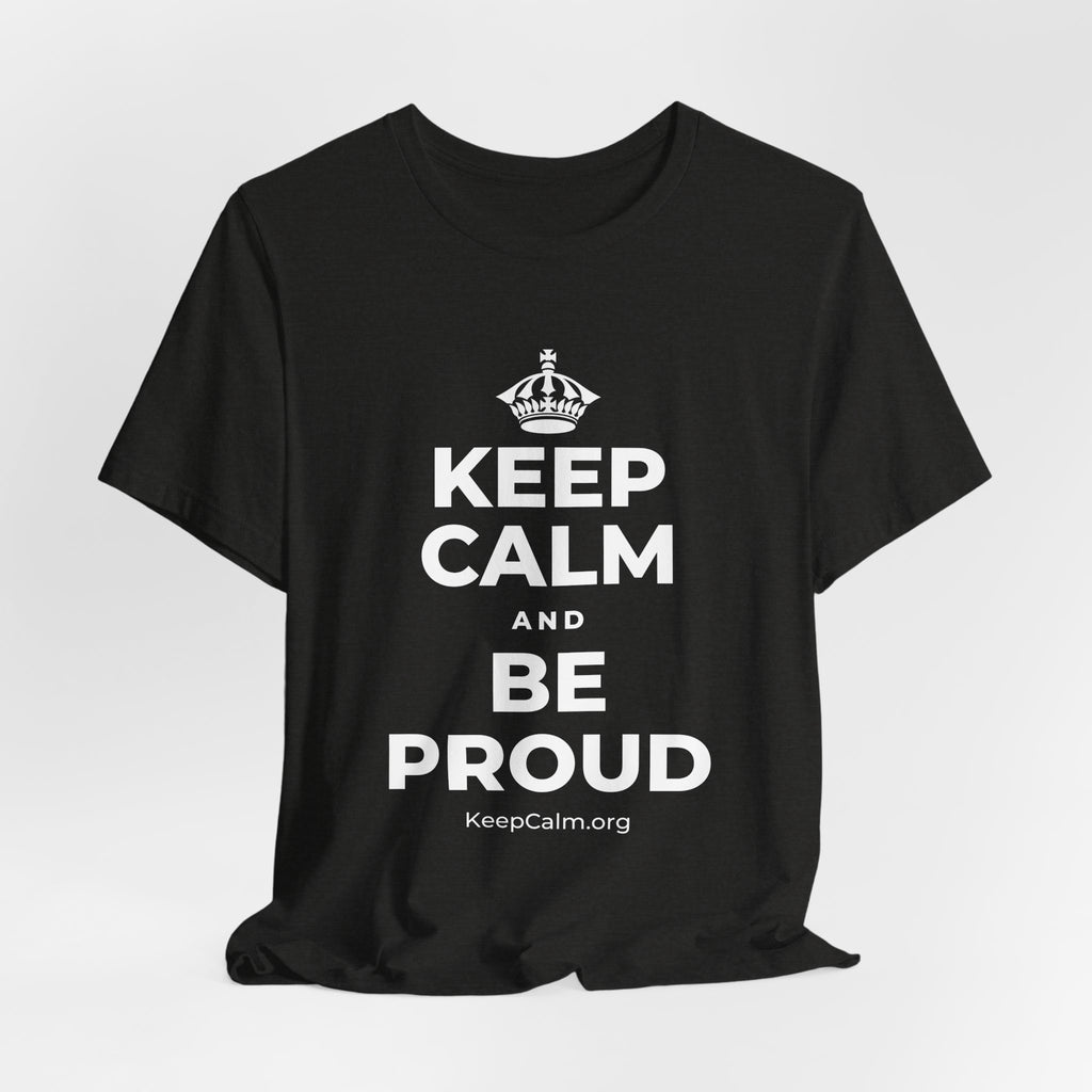 KEEP CALM AND BE PROUD T-Shirt (Soft Cream–Heather Mauve)