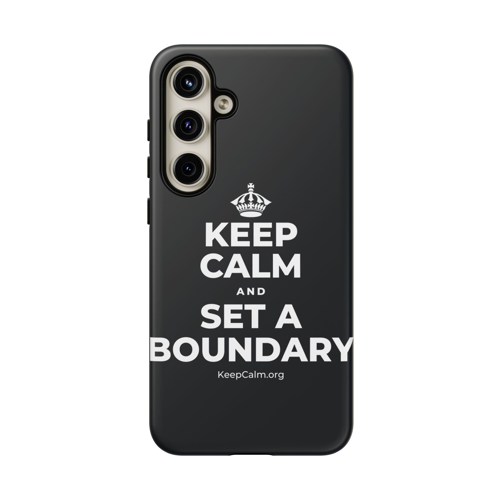 KEEP CALM AND SET A BOUNDARY Phone Case (Dark)