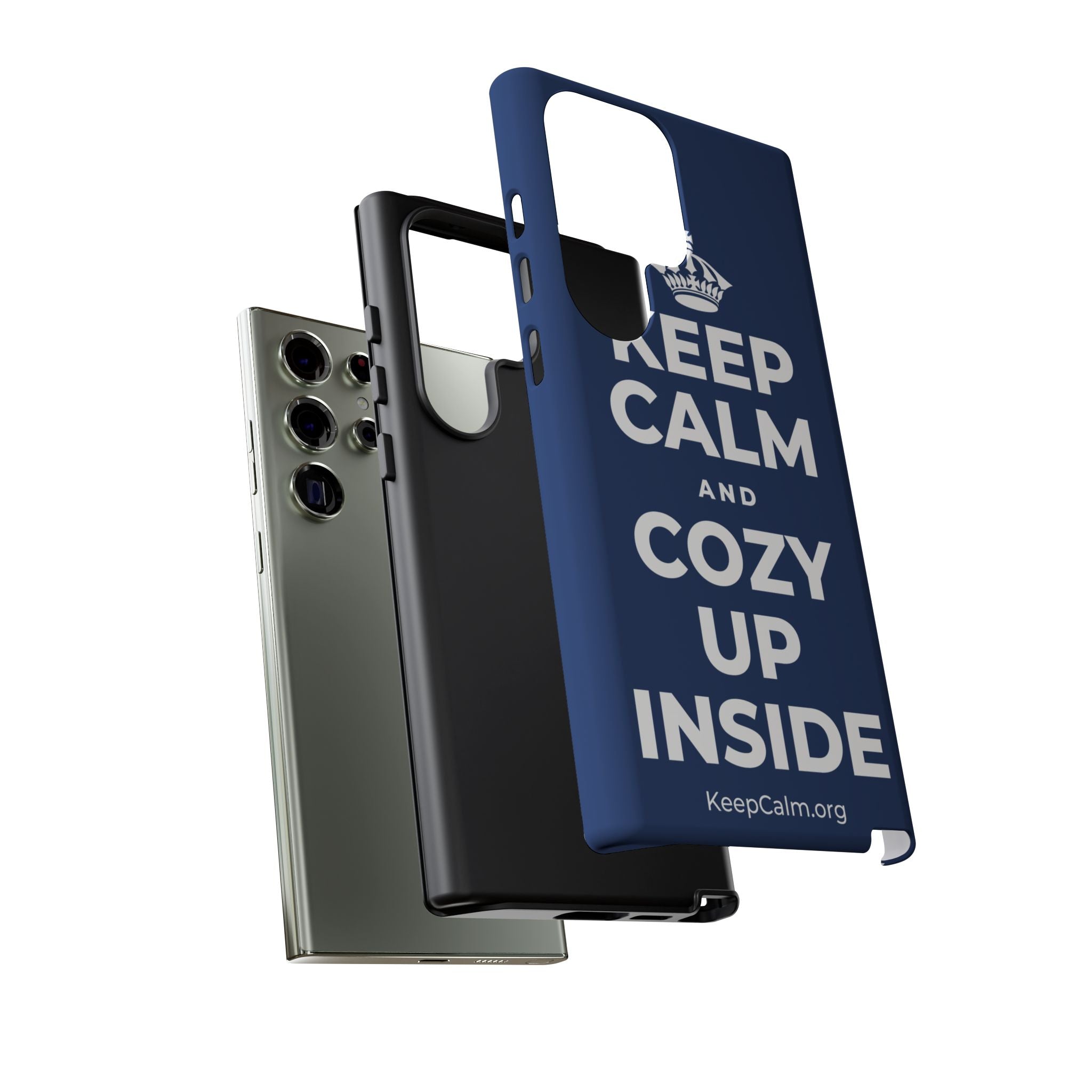 KEEP CALM AND COZY UP INSIDE Phone Case