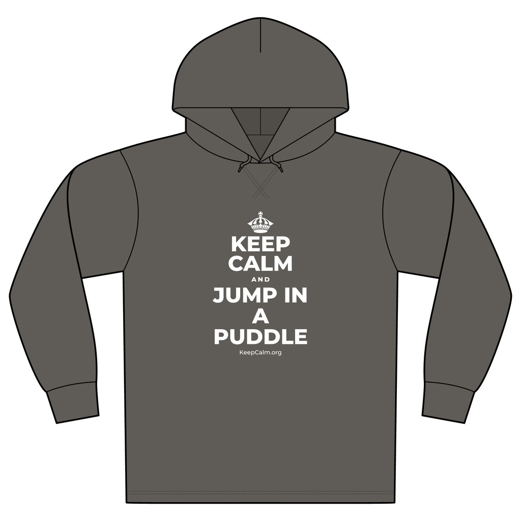 KEEP CALM AND JUMP IN A PUDDLE Organic Hoodie Tee
