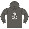 KEEP CALM AND JUMP IN A PUDDLE Organic Hoodie Tee