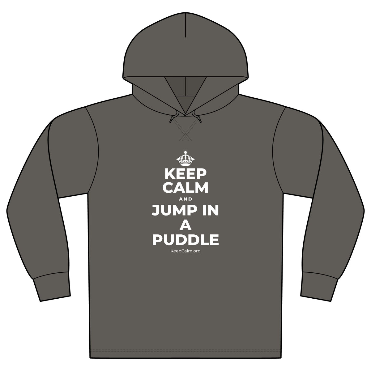KEEP CALM AND JUMP IN A PUDDLE Organic Hoodie Tee