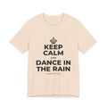 KEEP CALM AND DANCE IN THE RAIN T-Shirt (Soft Cream–Heather Mauve)