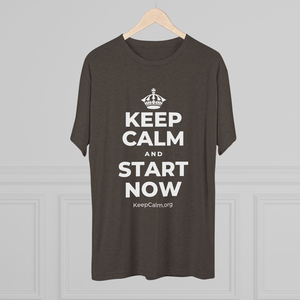 KEEP CALM AND START NOW Tri-Blend Tee