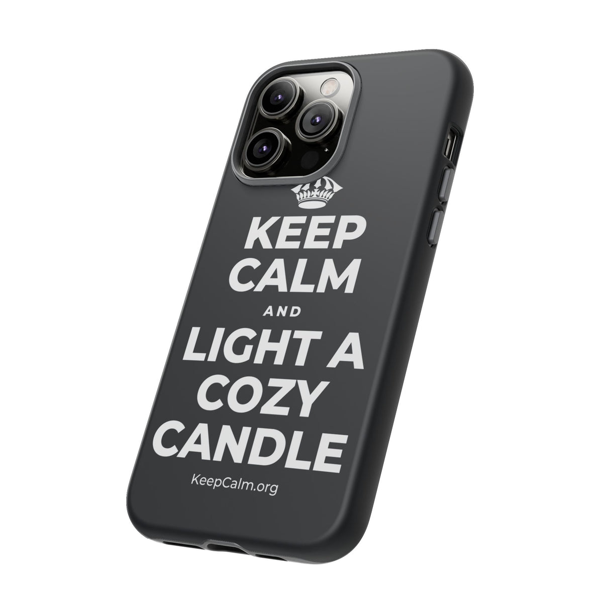 KEEP CALM AND LIGHT A COZY CANDLE Phone Case (Dark)