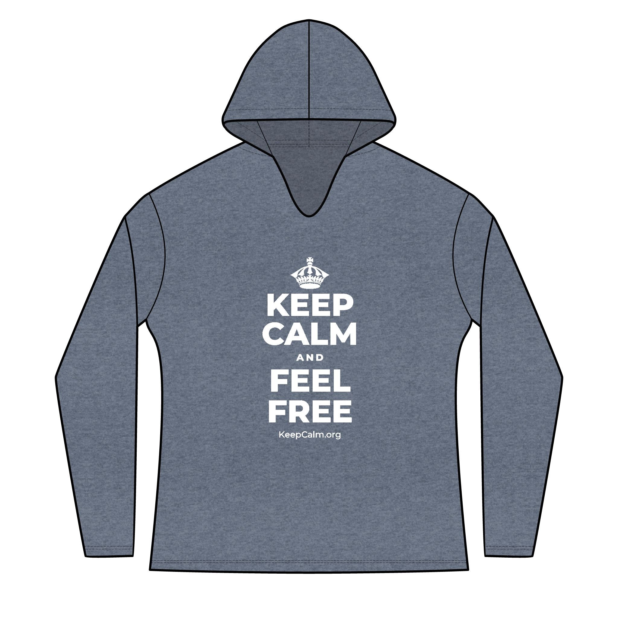 KEEP CALM AND FEEL FREE Women's Long Sleeve Hoodie
