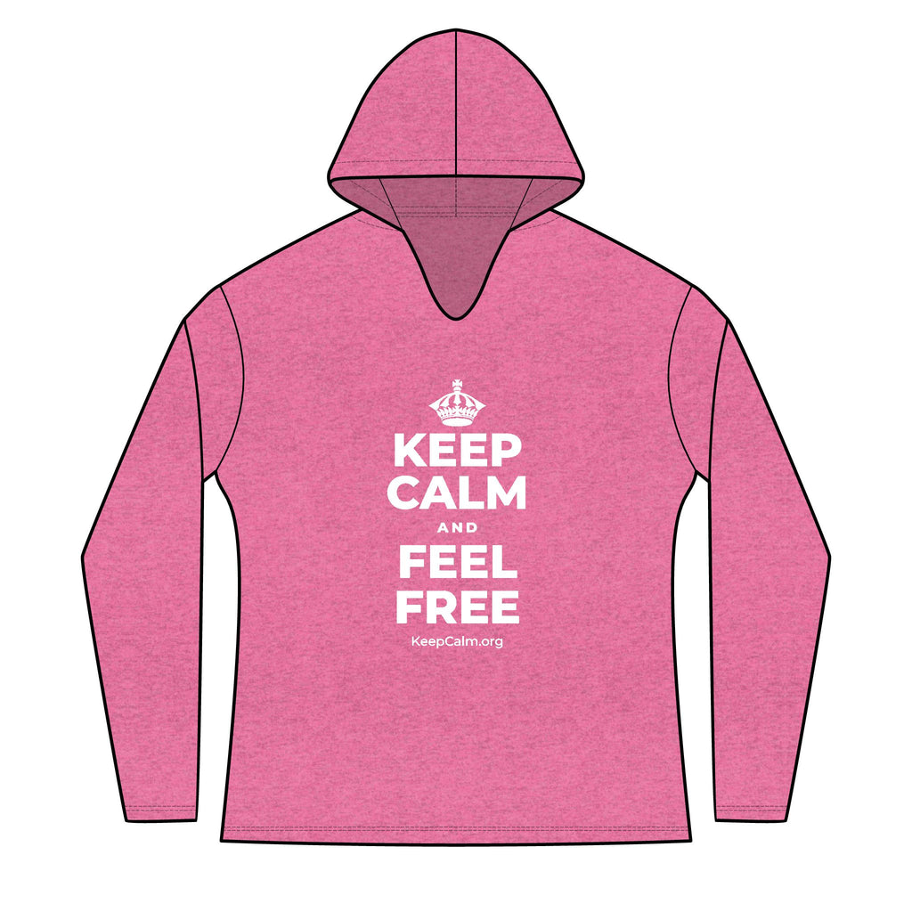 KEEP CALM AND FEEL FREE Women's Long Sleeve Hoodie