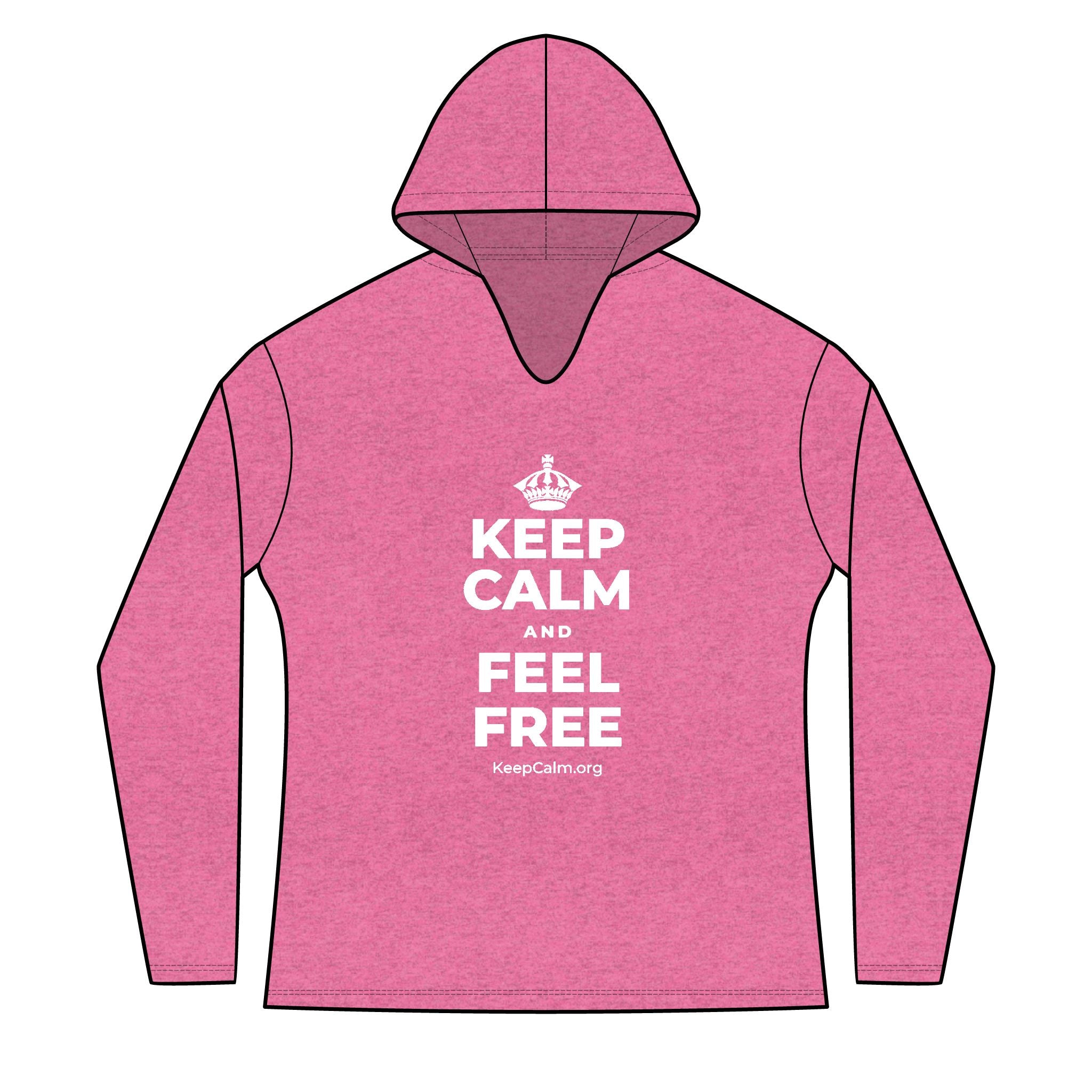 KEEP CALM AND FEEL FREE Women's Long Sleeve Hoodie
