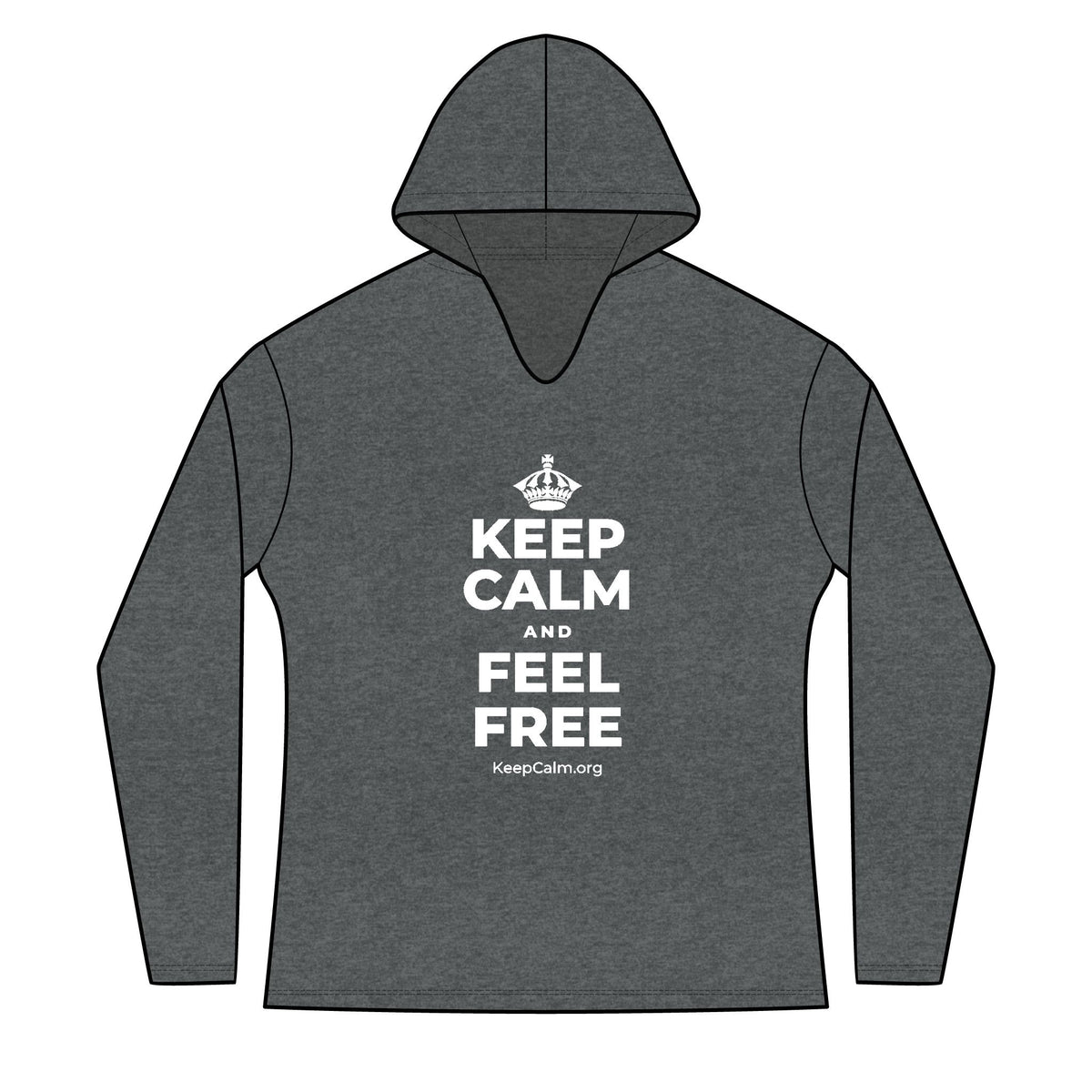 KEEP CALM AND FEEL FREE Women's Long Sleeve Hoodie