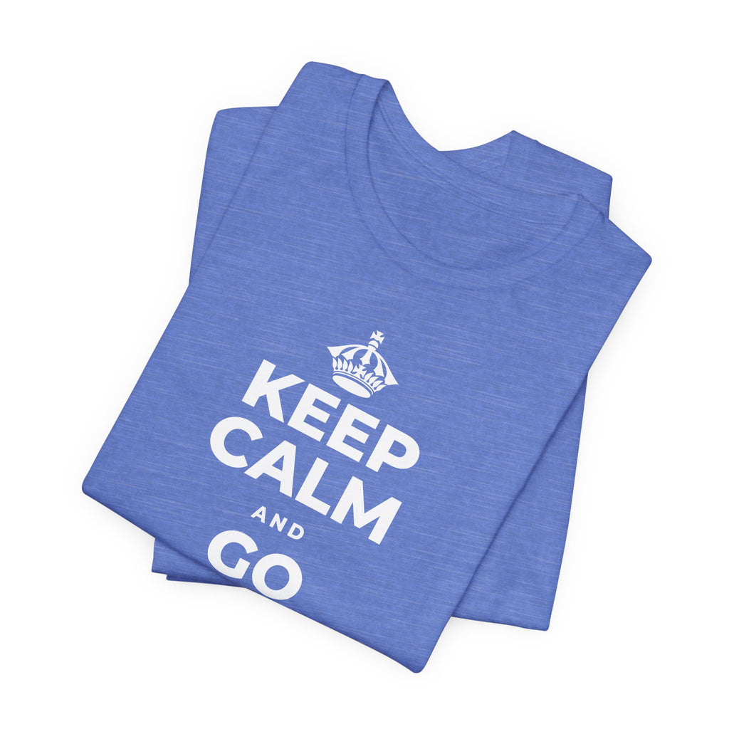 KEEP CALM AND GO GENTLE ON MONDAY T-Shirt (Soft Cream–Heather Mauve)