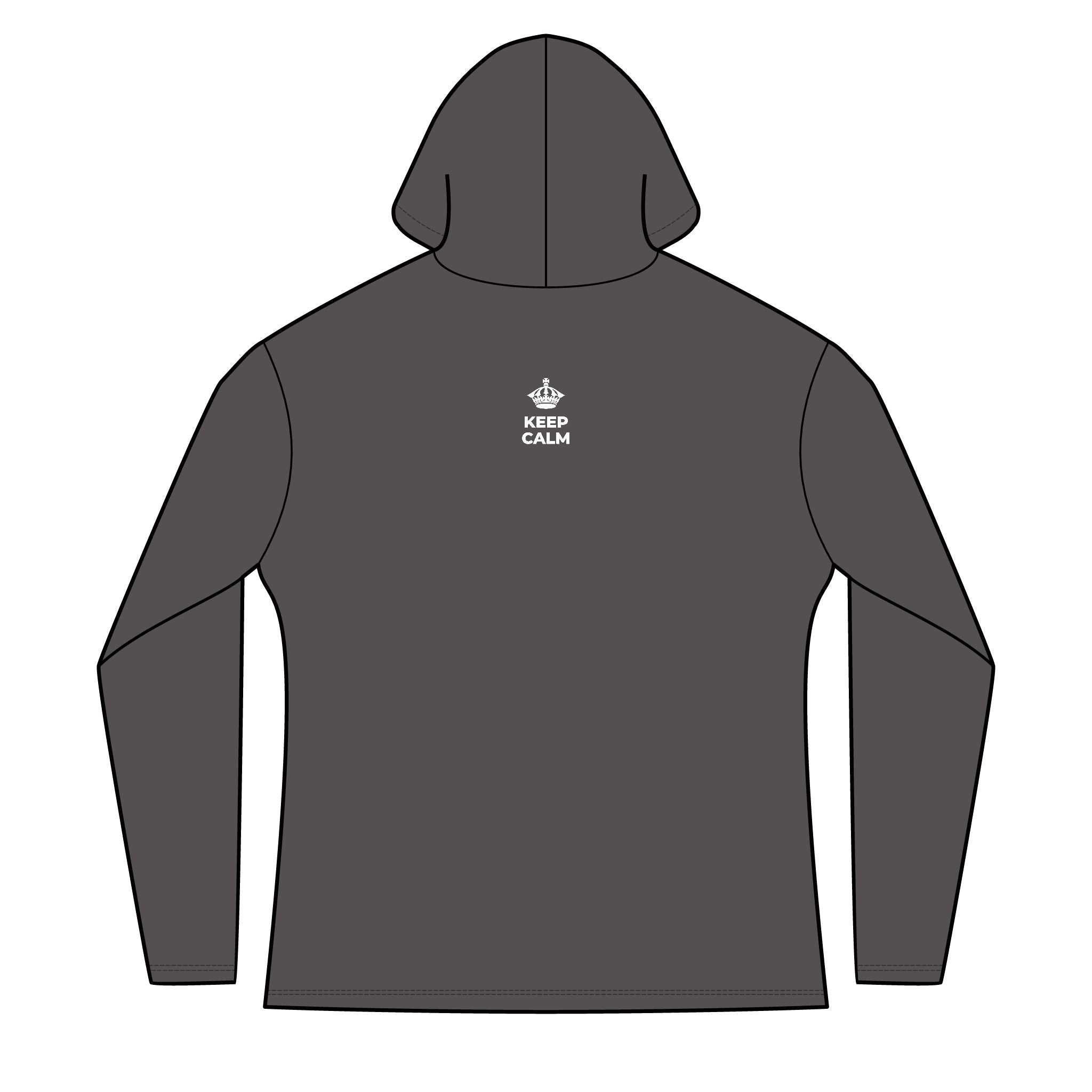 KEEP CALM AND HAPPY LOOKS GOOD ON YOU Women's Long Sleeve Hoodie