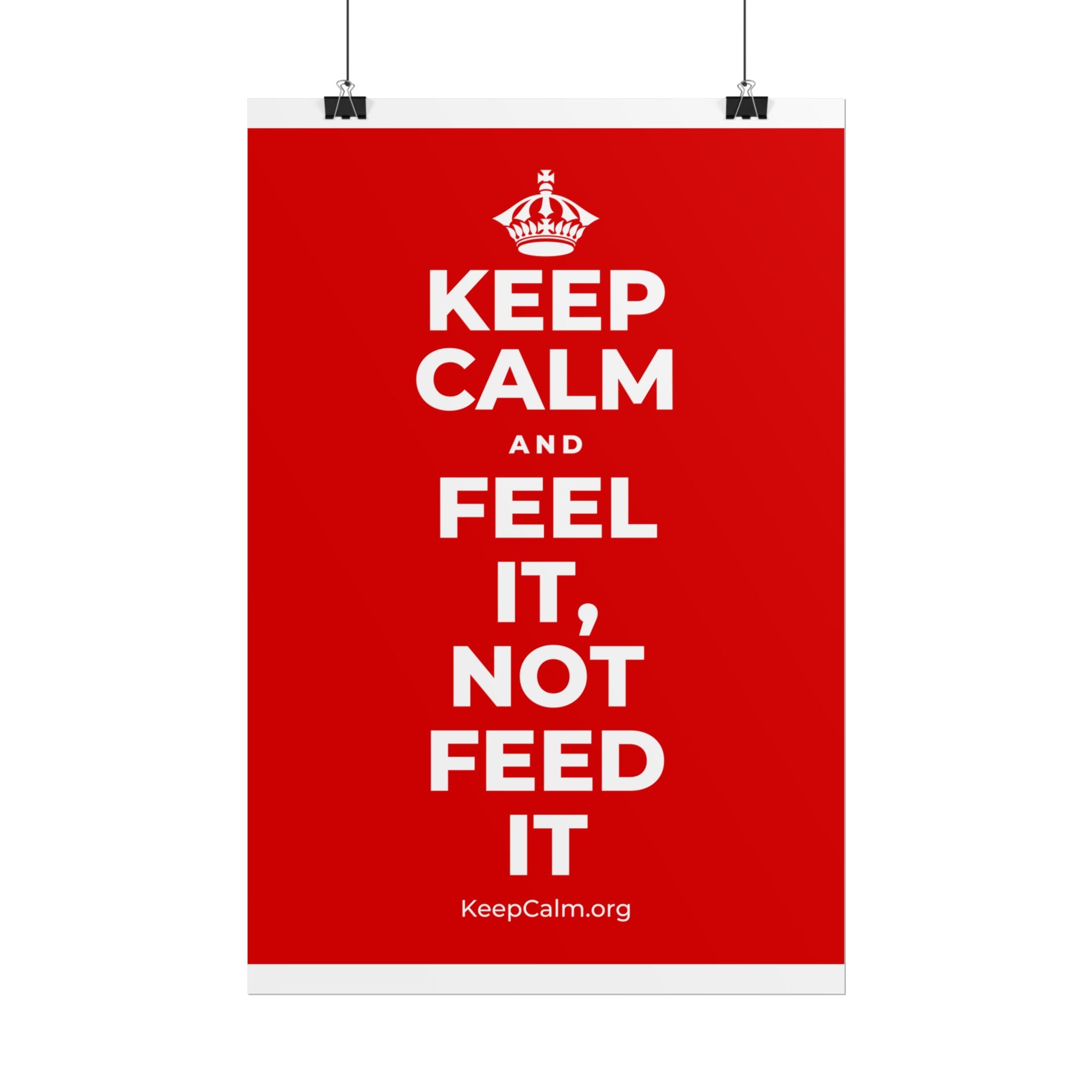 KEEP CALM AND FEEL IT, NOT FEED IT Poster