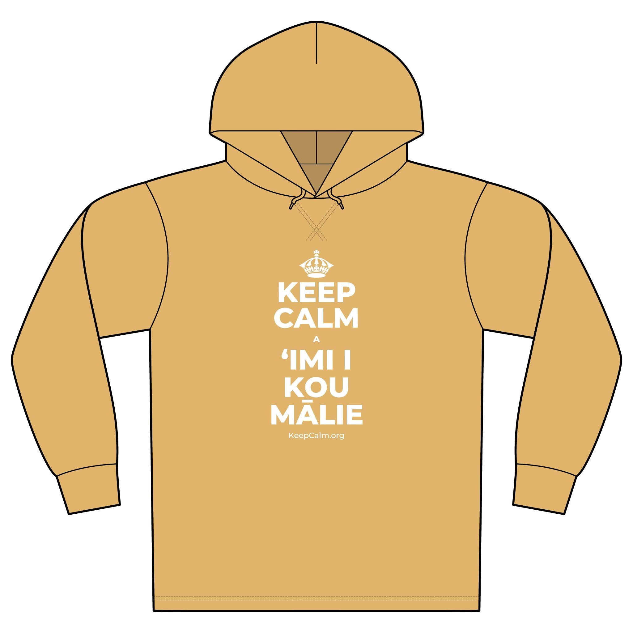 KEEP CALM A ʻIMI I KOU MĀLIE Organic Hoodie Tee