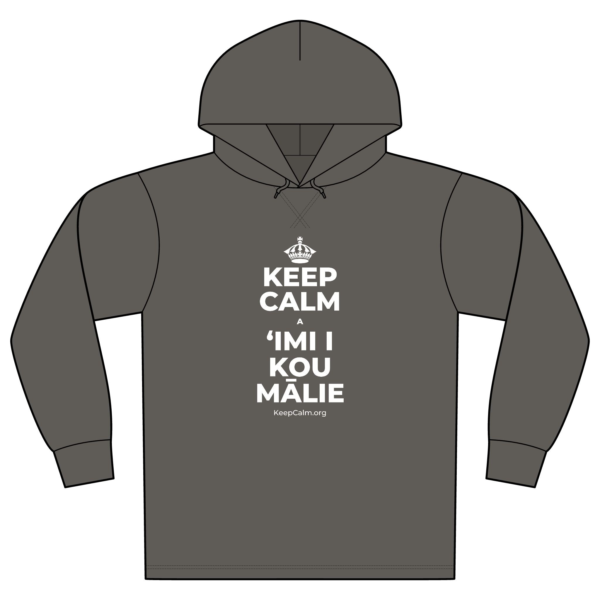 KEEP CALM A ʻIMI I KOU MĀLIE Organic Hoodie Tee