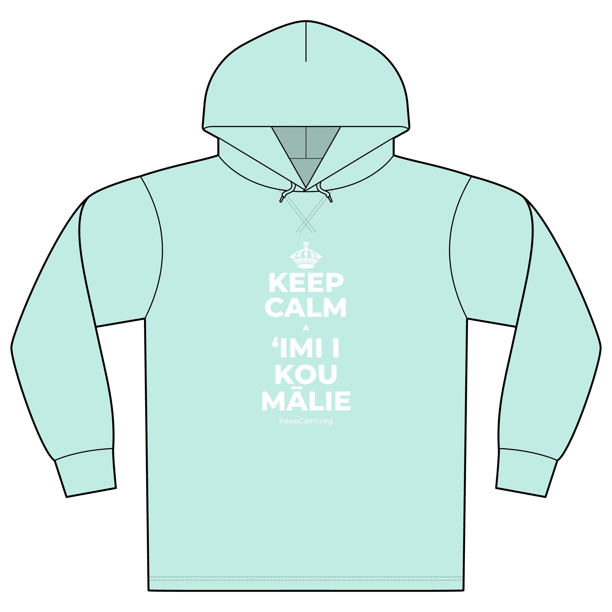 KEEP CALM A ʻIMI I KOU MĀLIE Organic Hoodie Tee