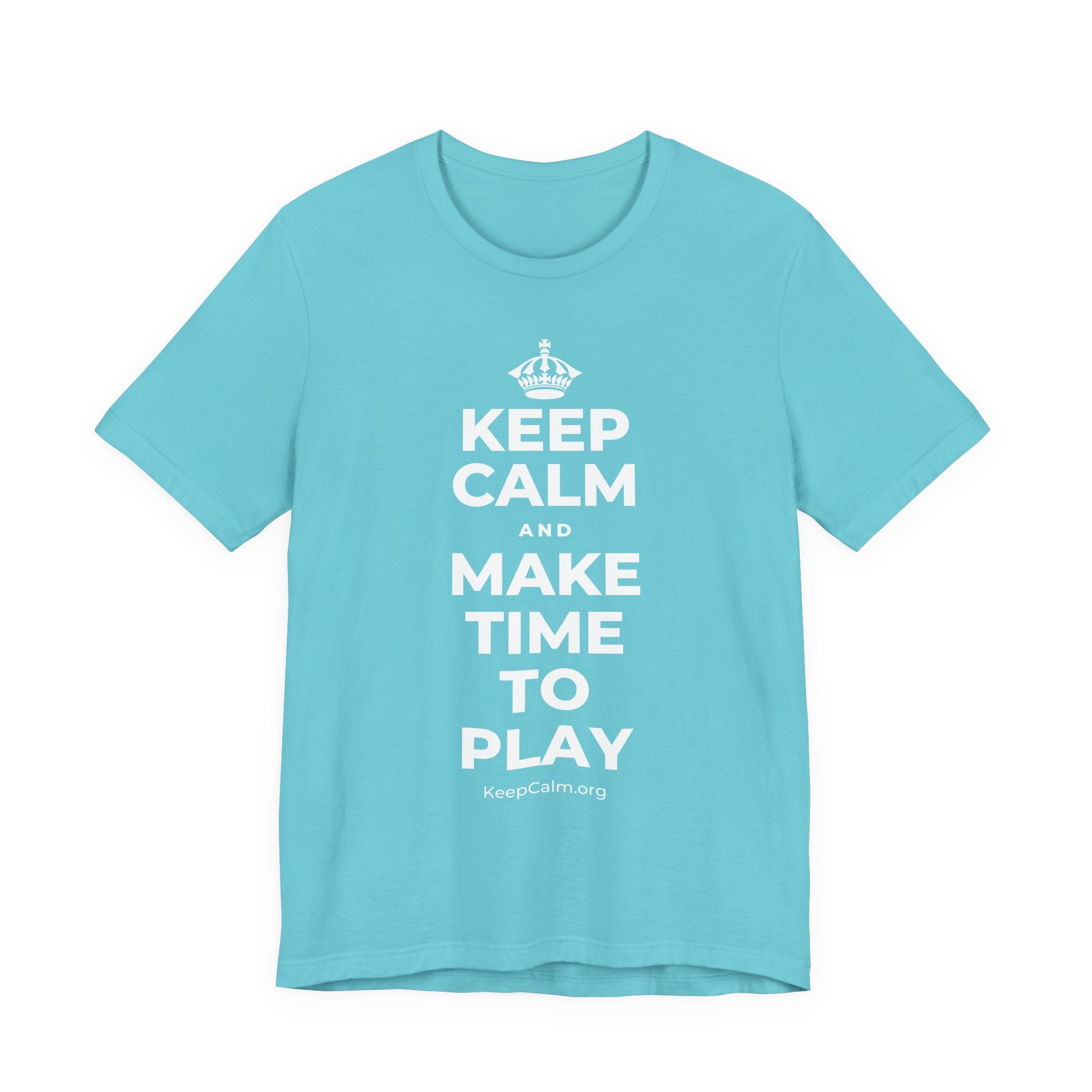 KEEP CALM AND MAKE TIME TO PLAY T-Shirt (Soft Cream–Heather Mauve)