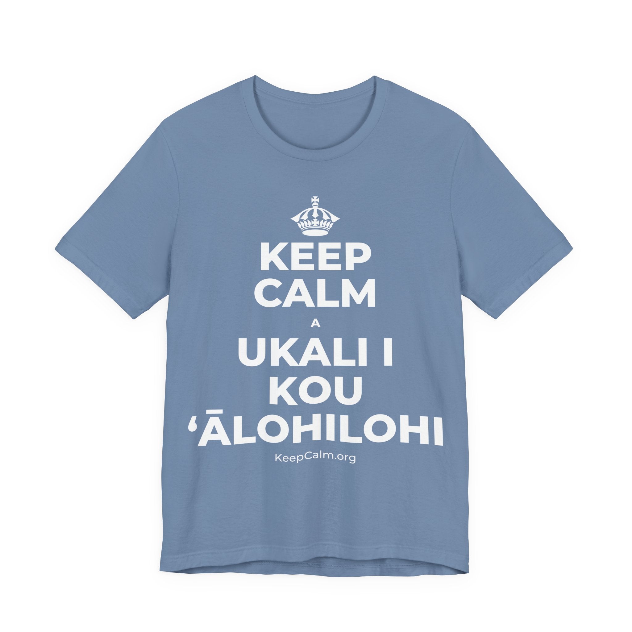 KEEP CALM A UKALI I KOU ʻĀLOHILOHI T-Shirt (Soft Cream–Heather Mauve)