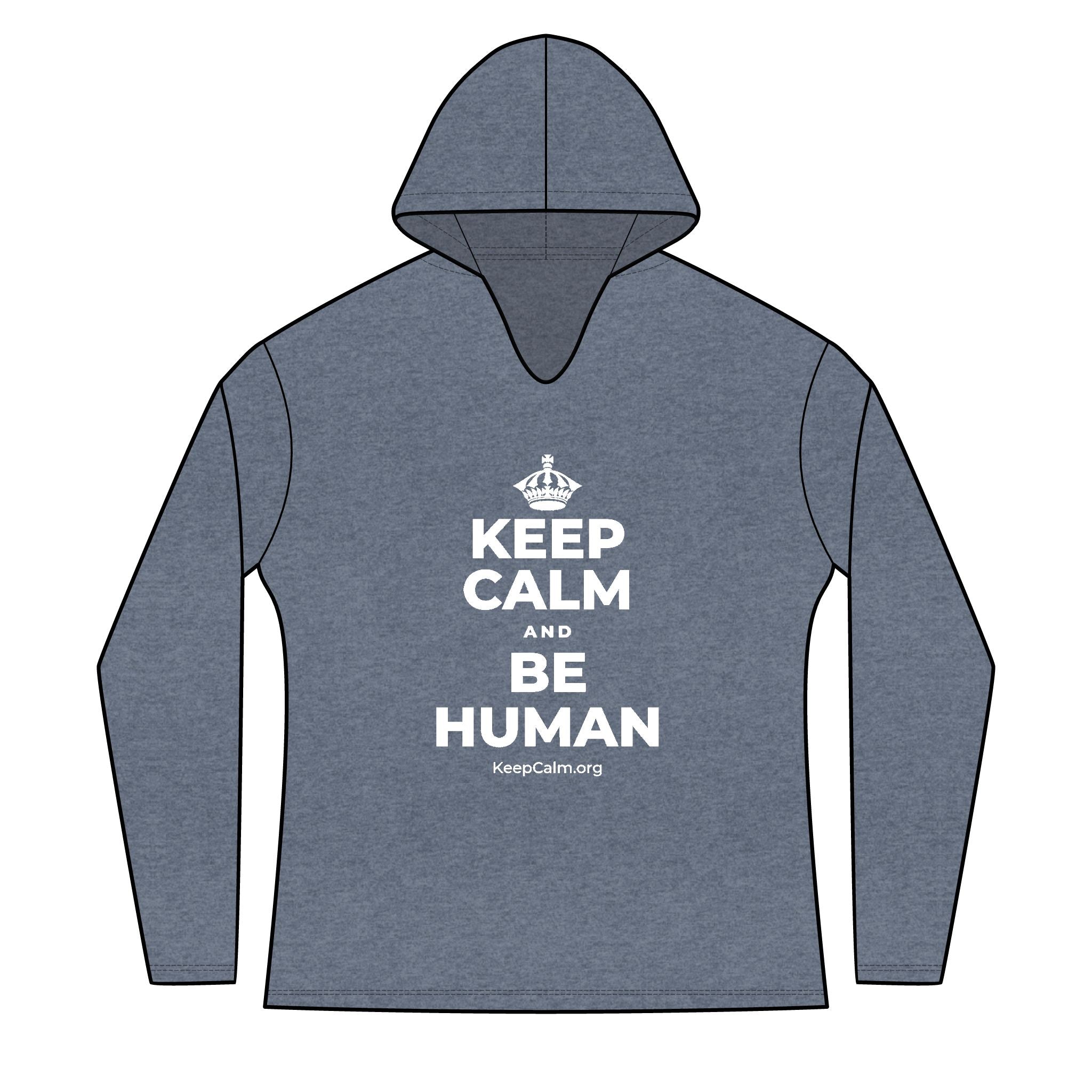 KEEP CALM AND BE HUMAN Women's Long Sleeve Hoodie