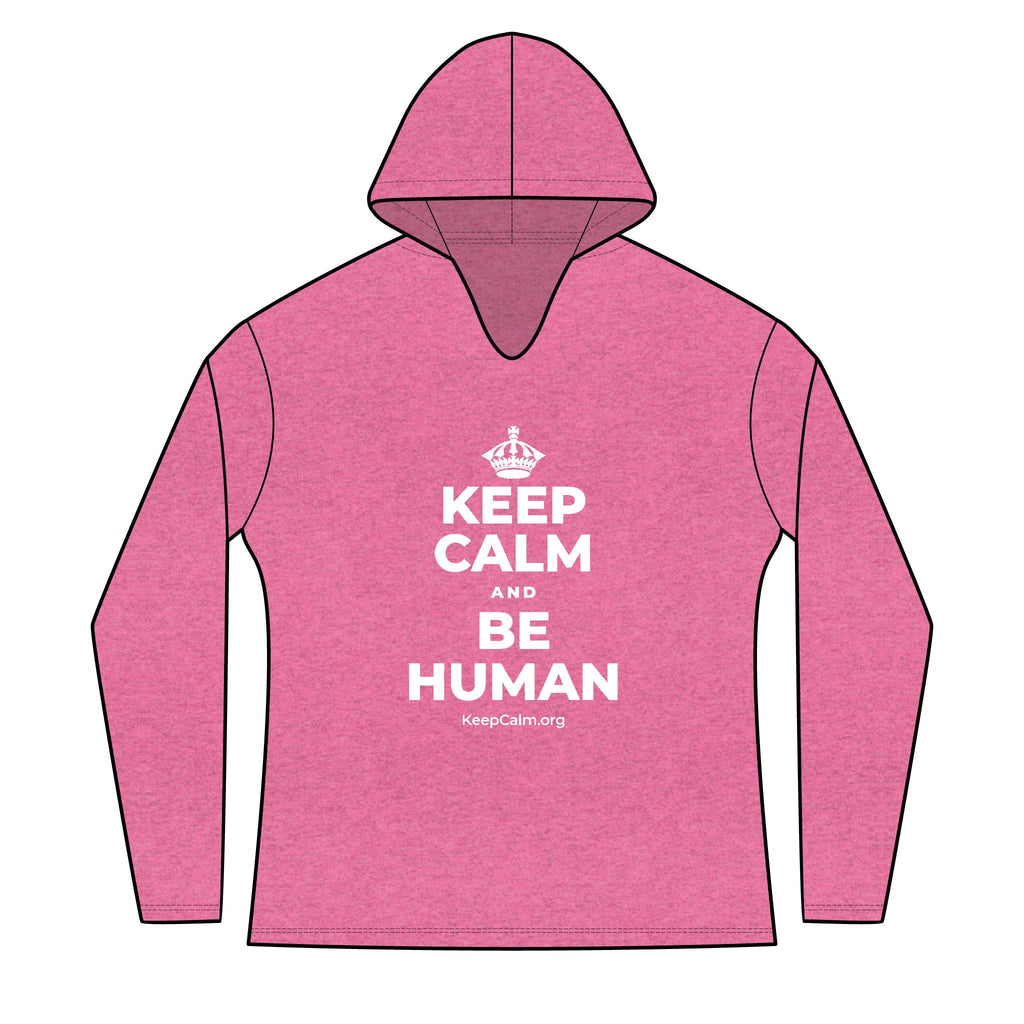 KEEP CALM AND BE HUMAN Women's Long Sleeve Hoodie