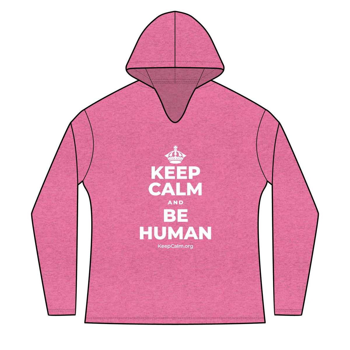 KEEP CALM AND BE HUMAN Women's Long Sleeve Hoodie
