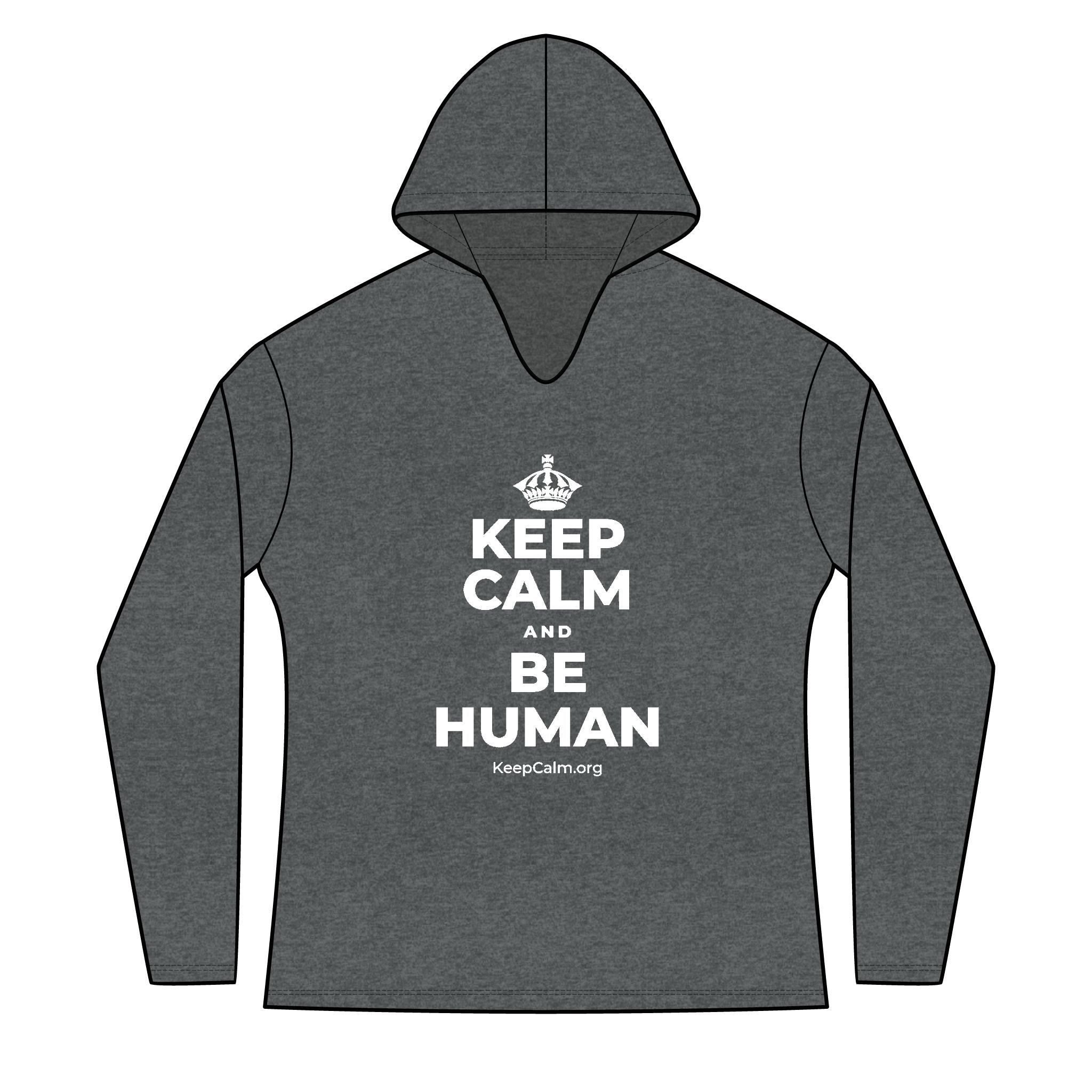KEEP CALM AND BE HUMAN Women's Long Sleeve Hoodie