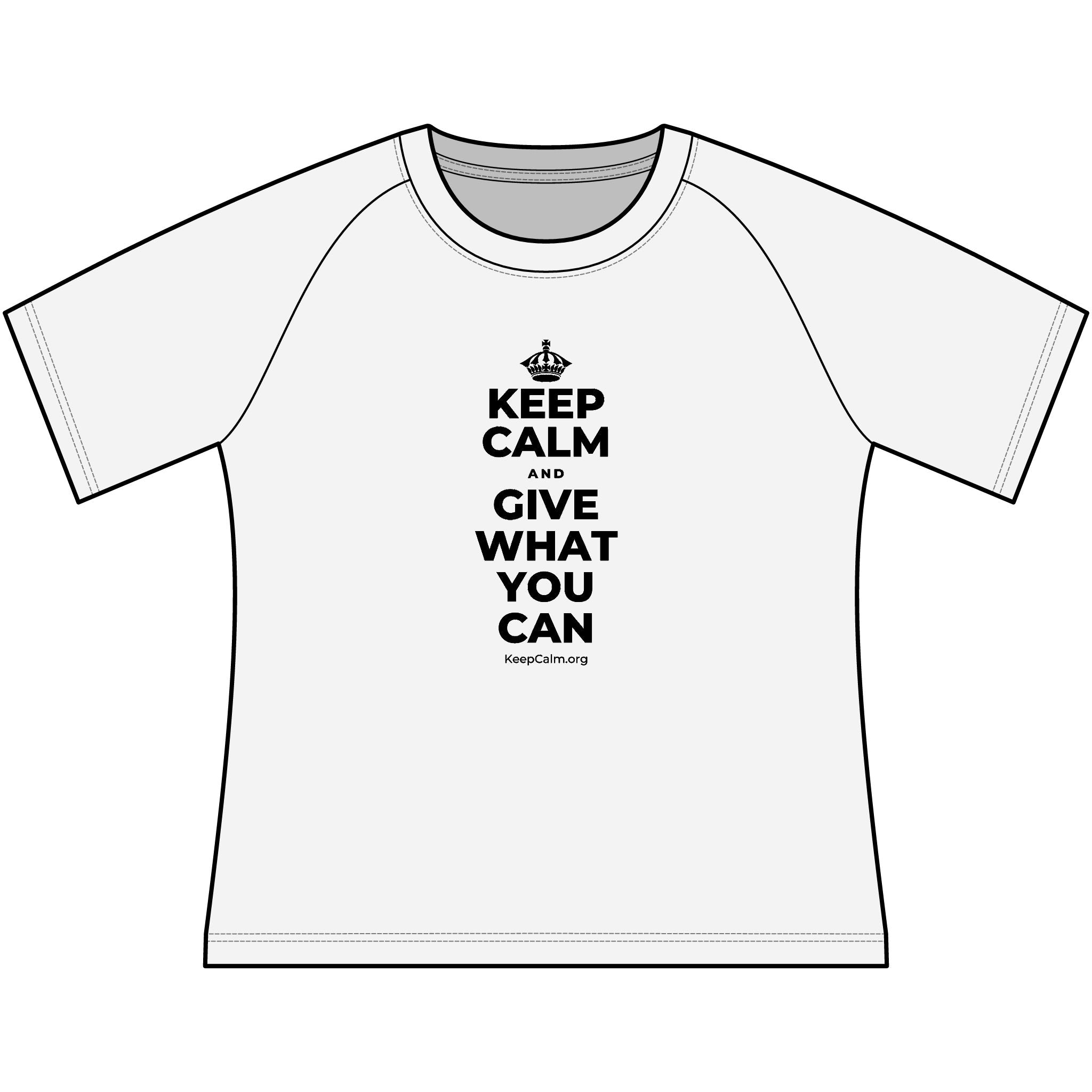 KEEP CALM AND GIVE WHAT YOU CAN Women's Raglan Tee