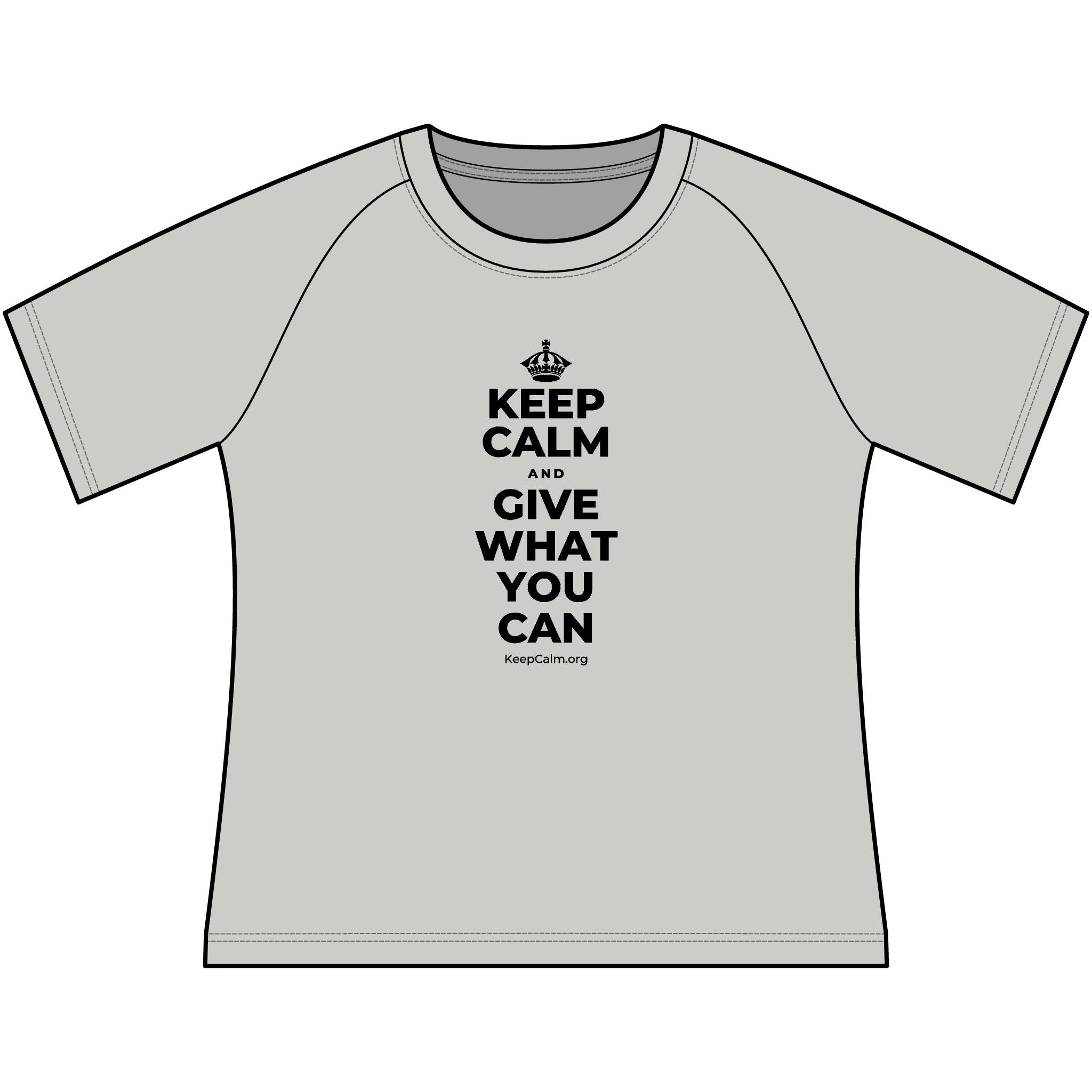 KEEP CALM AND GIVE WHAT YOU CAN Women's Raglan Tee