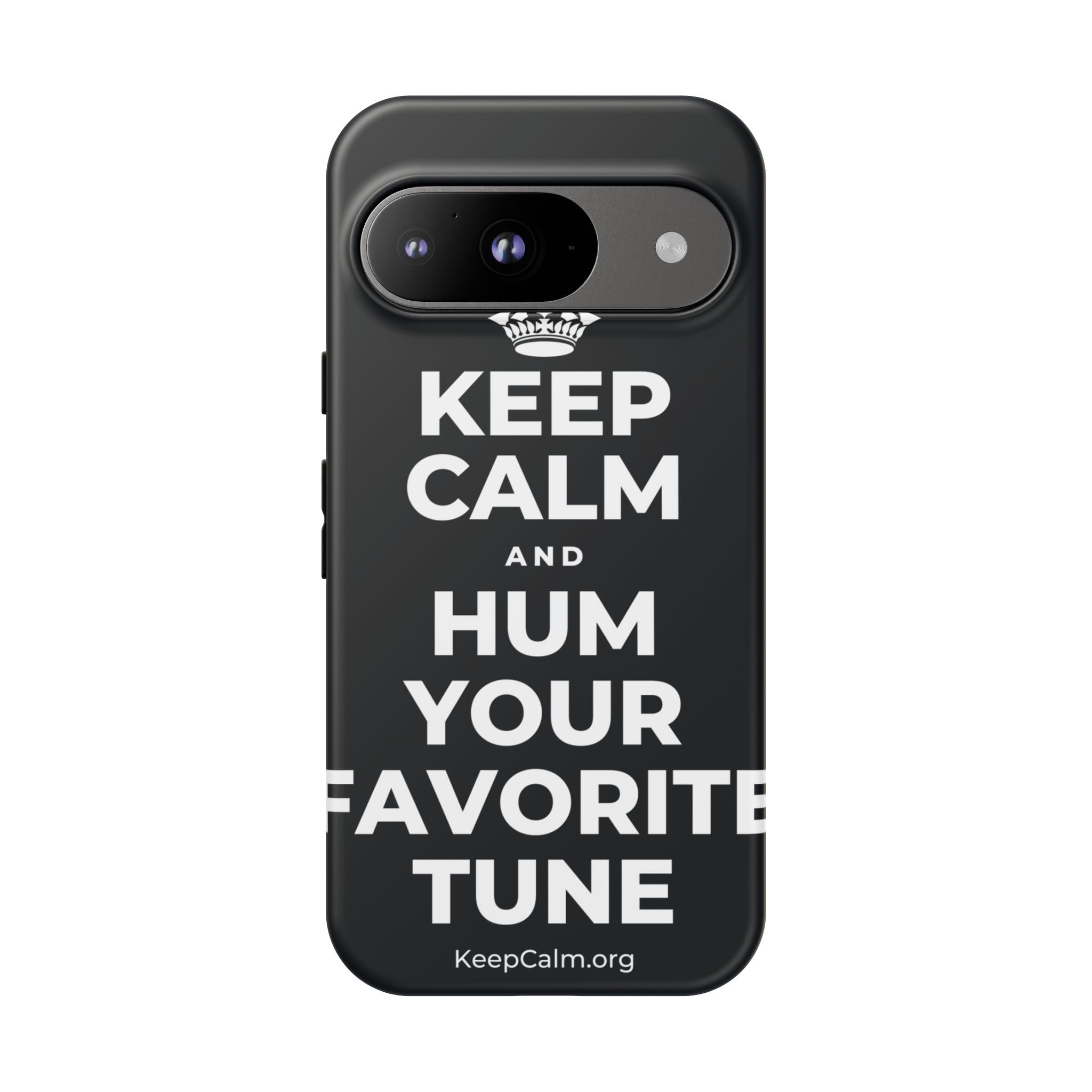 KEEP CALM AND HUM YOUR FAVORITE TUNE Phone Case (Dark)