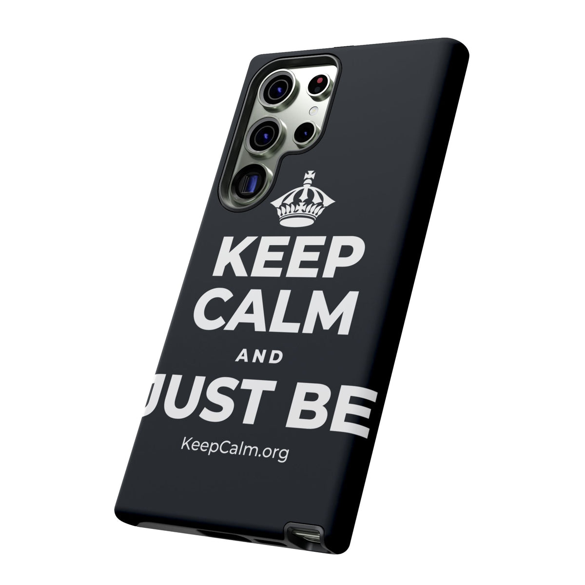 KEEP CALM AND JUST BE Phone Case (Dark)