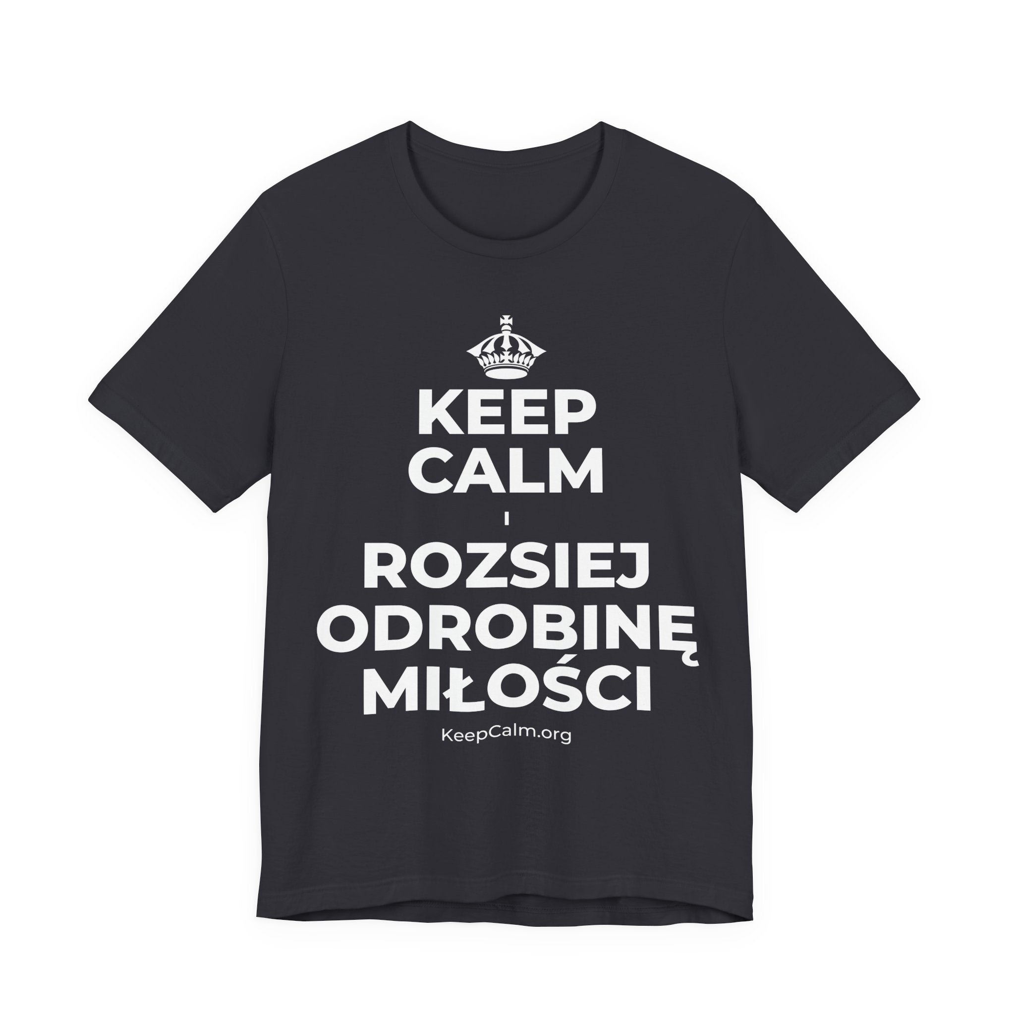 KEEP CALM I ROZSIEJ ODROBINĘ MIŁOŚCI T-Shirt (Baby Blue–Silver)