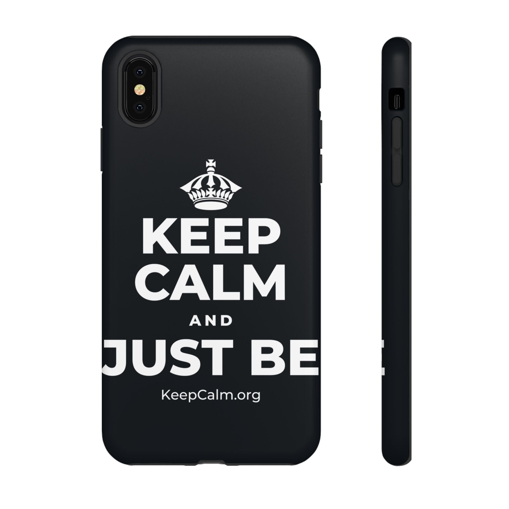 KEEP CALM AND JUST BE Phone Case (Dark)