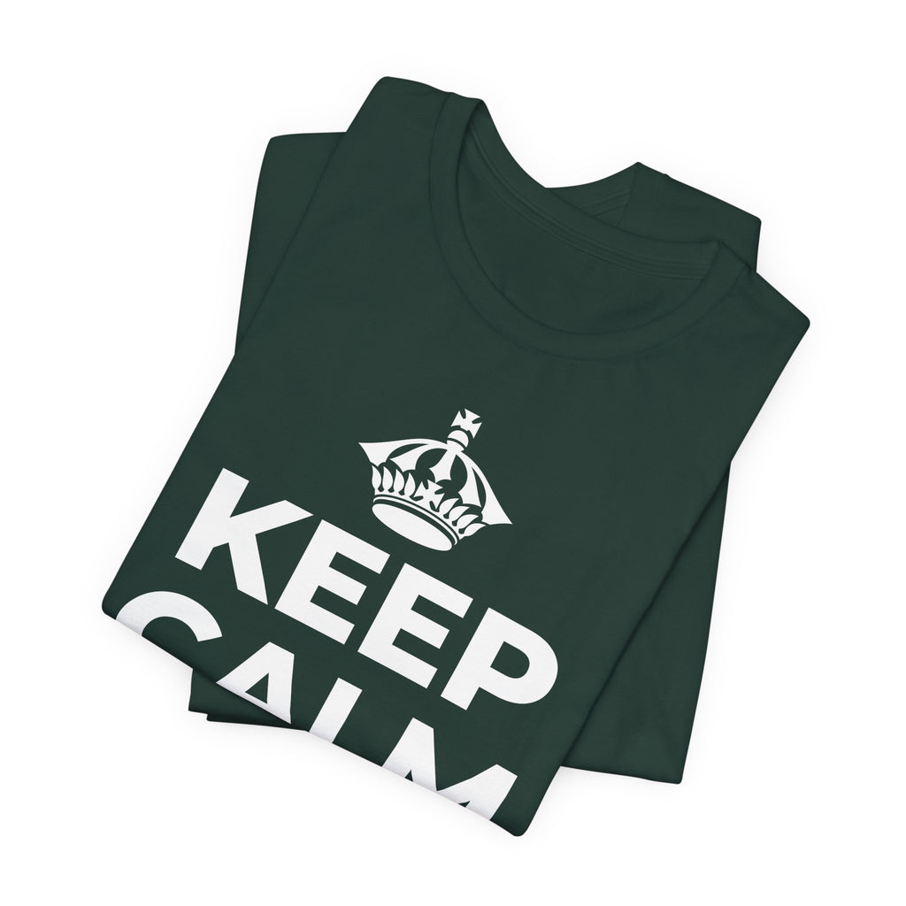 KEEP CALM AND ให้วันหยุดได้ช้า ๆ T-Shirt (White–Asphalt)