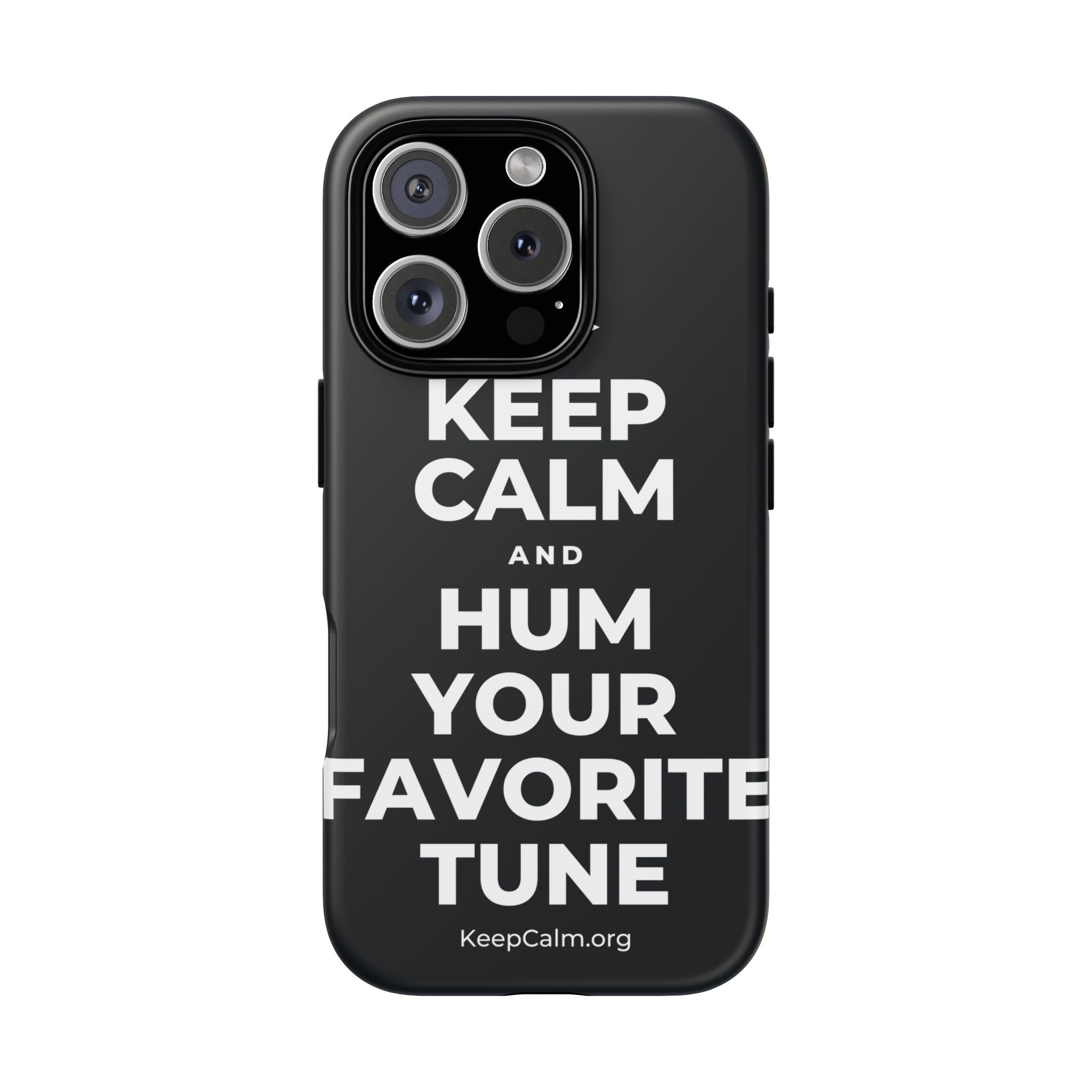 KEEP CALM AND HUM YOUR FAVORITE TUNE Phone Case (Dark)