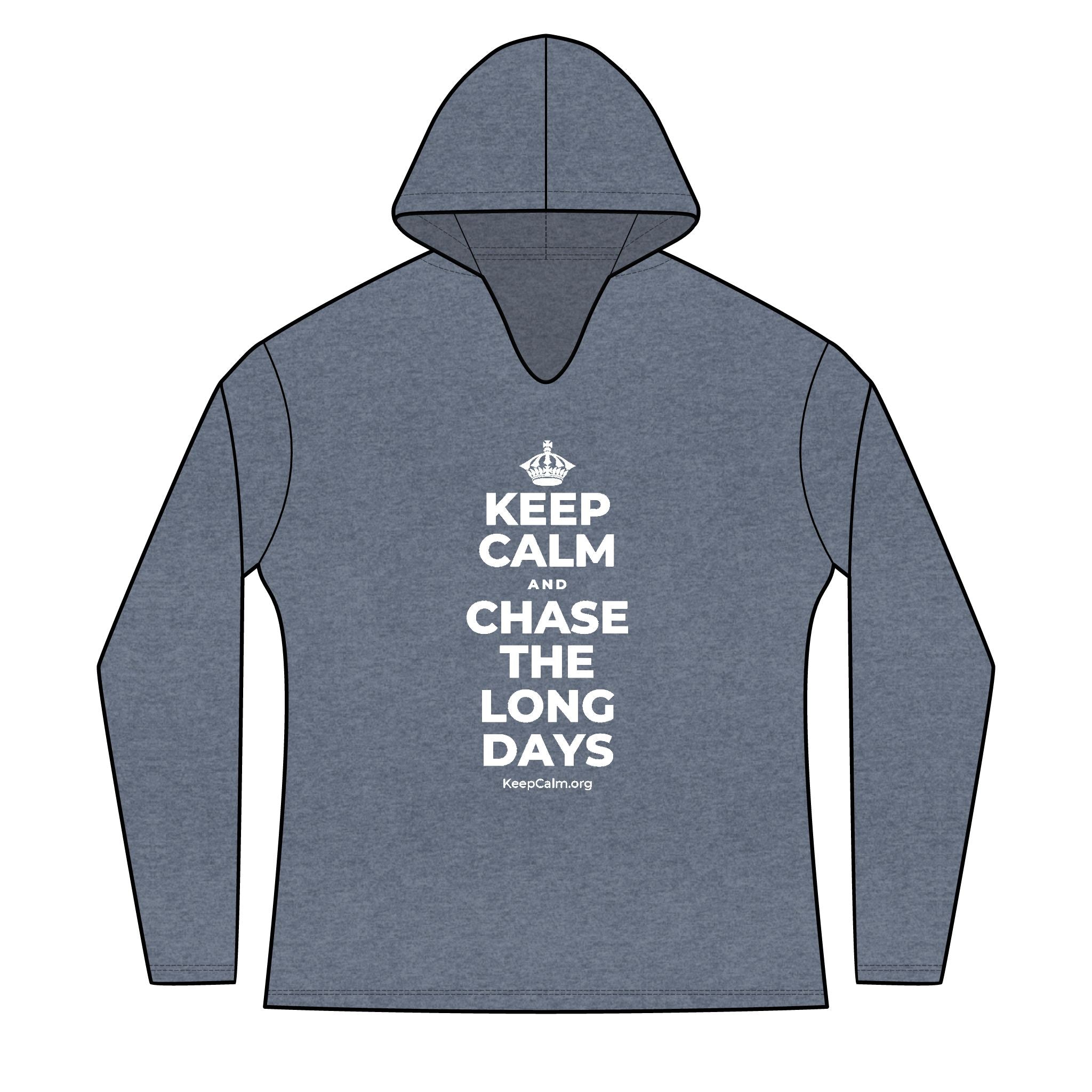 KEEP CALM AND CHASE THE LONG DAYS Women's Long Sleeve Hoodie