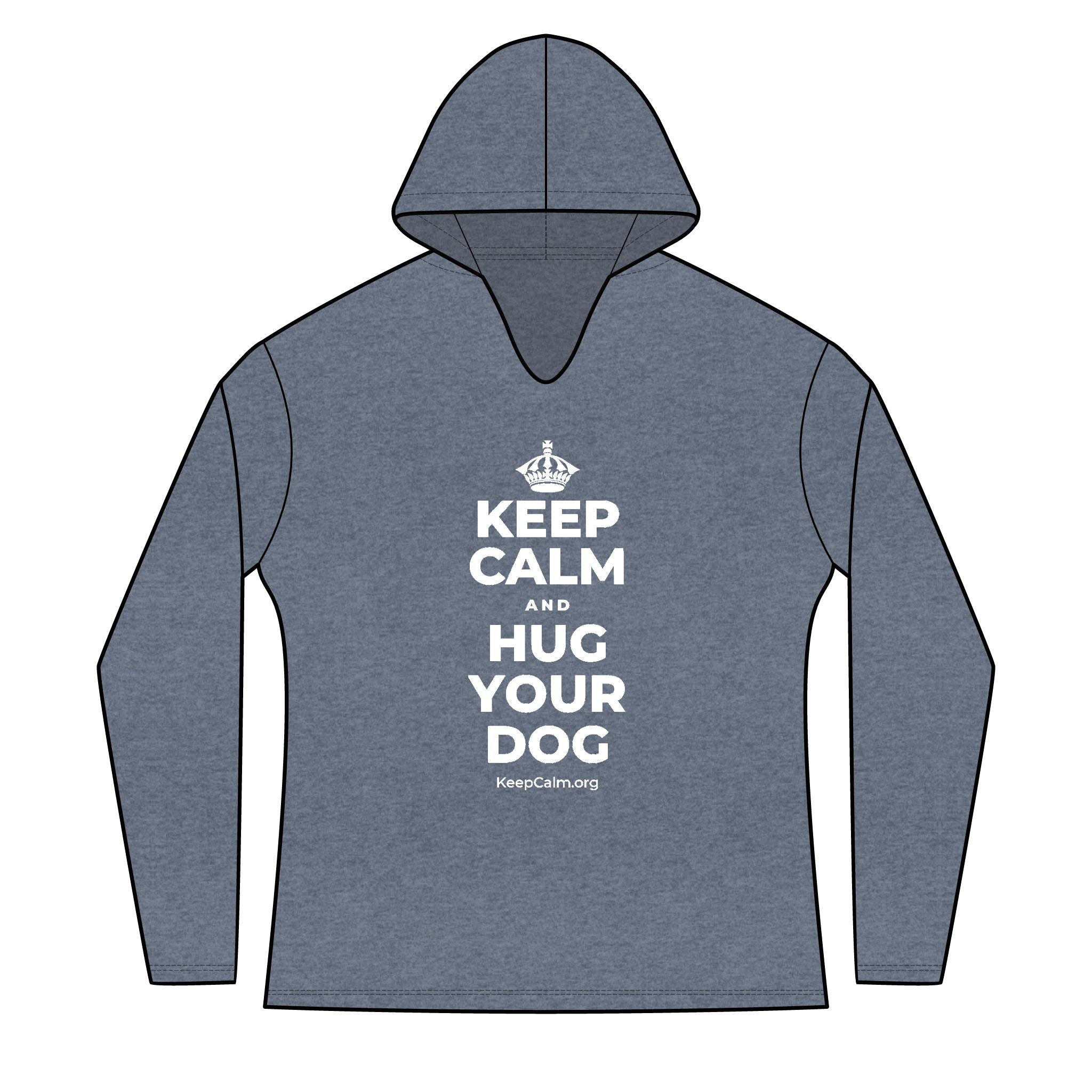 KEEP CALM AND HUG YOUR DOG Women's Long Sleeve Hoodie