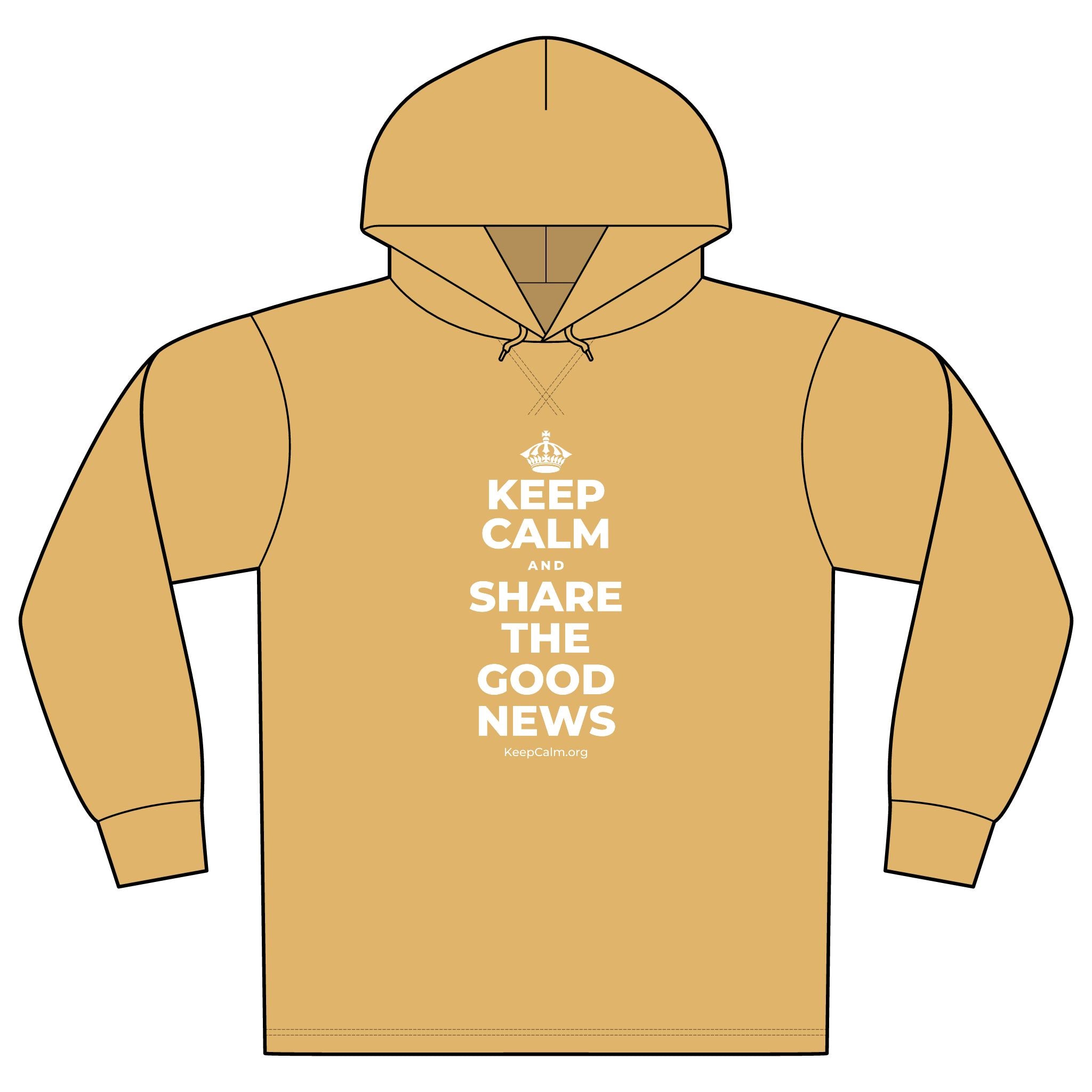 KEEP CALM AND SHARE THE GOOD NEWS Organic Hoodie Tee