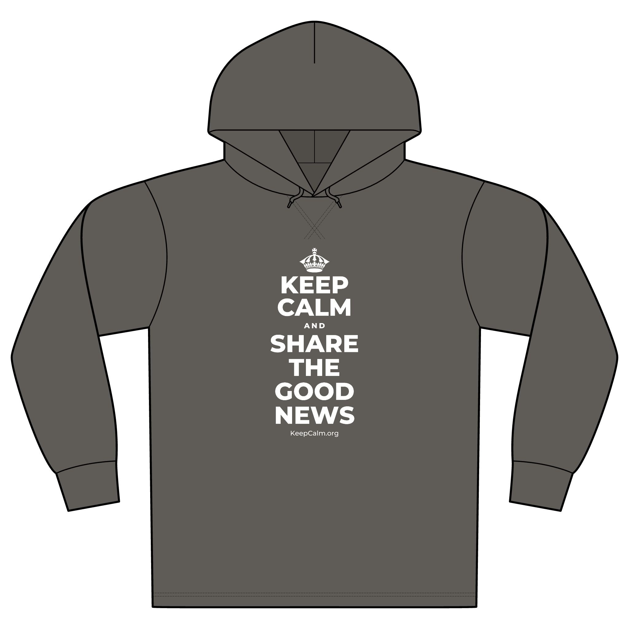 KEEP CALM AND SHARE THE GOOD NEWS Organic Hoodie Tee