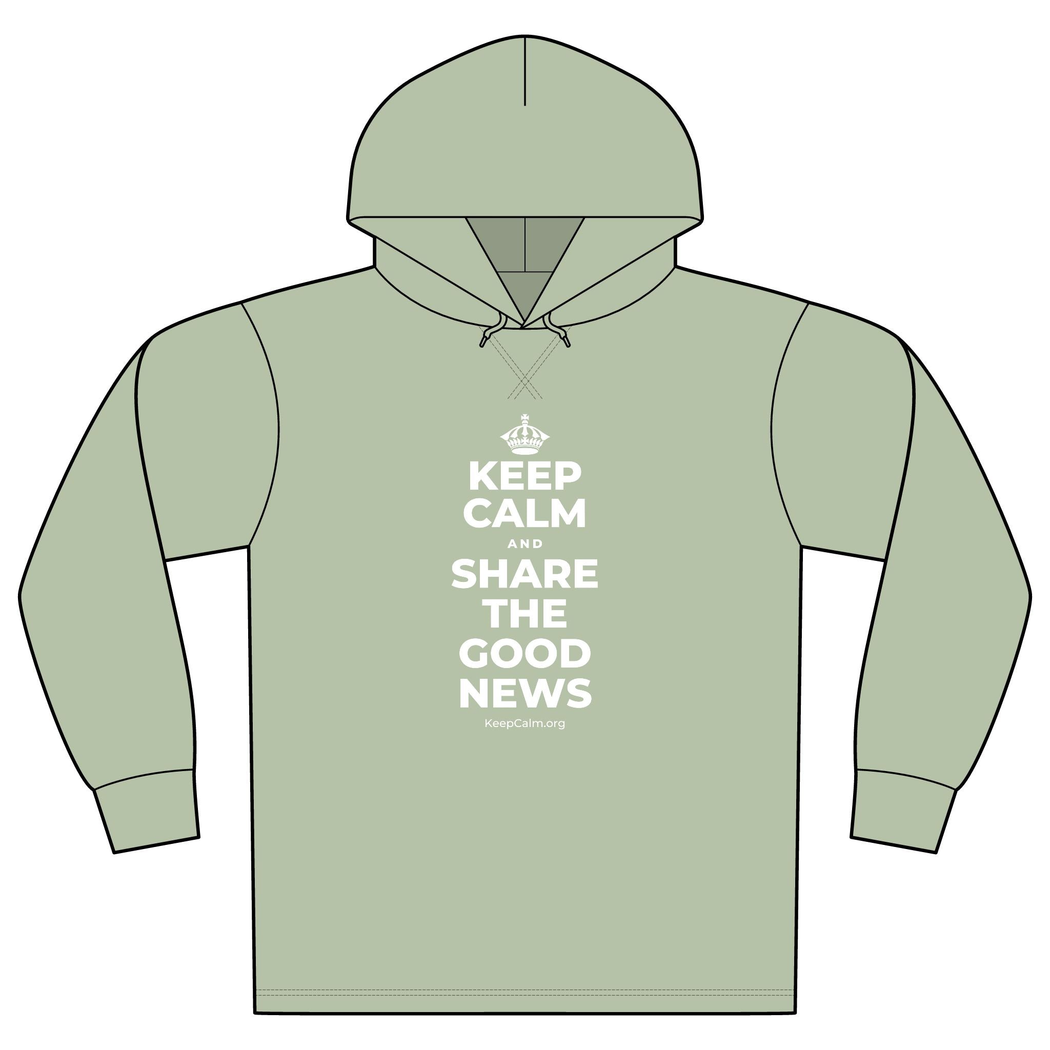 KEEP CALM AND SHARE THE GOOD NEWS Organic Hoodie Tee