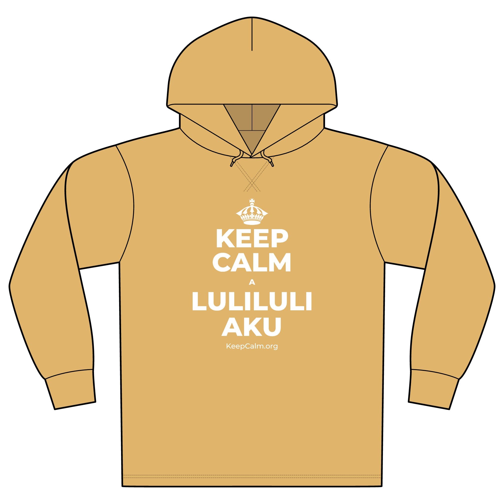 KEEP CALM A LULILULI AKU Organic Hoodie Tee