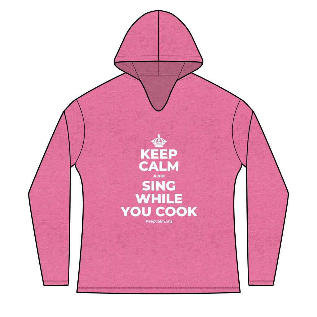 KEEP CALM AND SING WHILE YOU COOK Women's Long Sleeve Hoodie