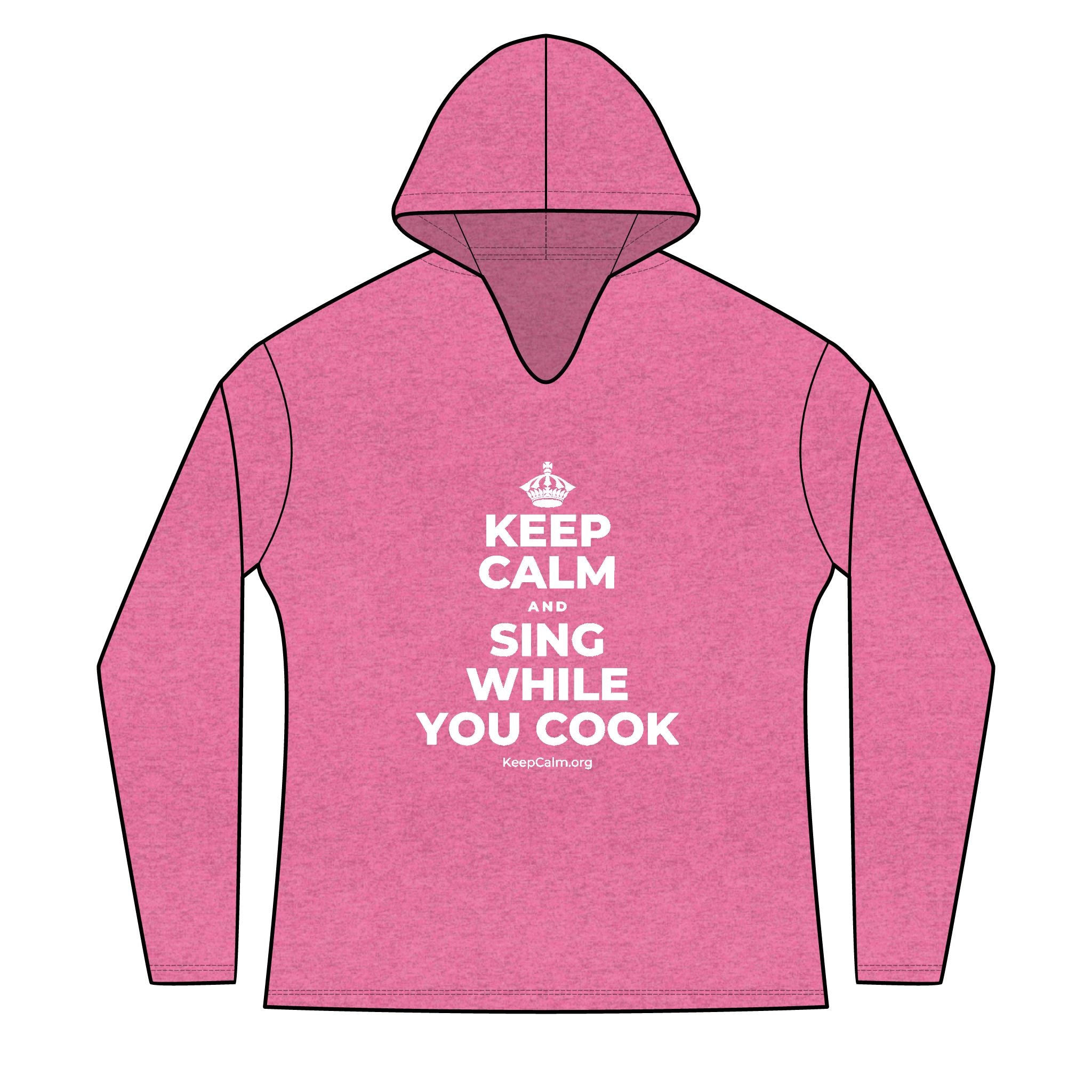 KEEP CALM AND SING WHILE YOU COOK Women's Long Sleeve Hoodie